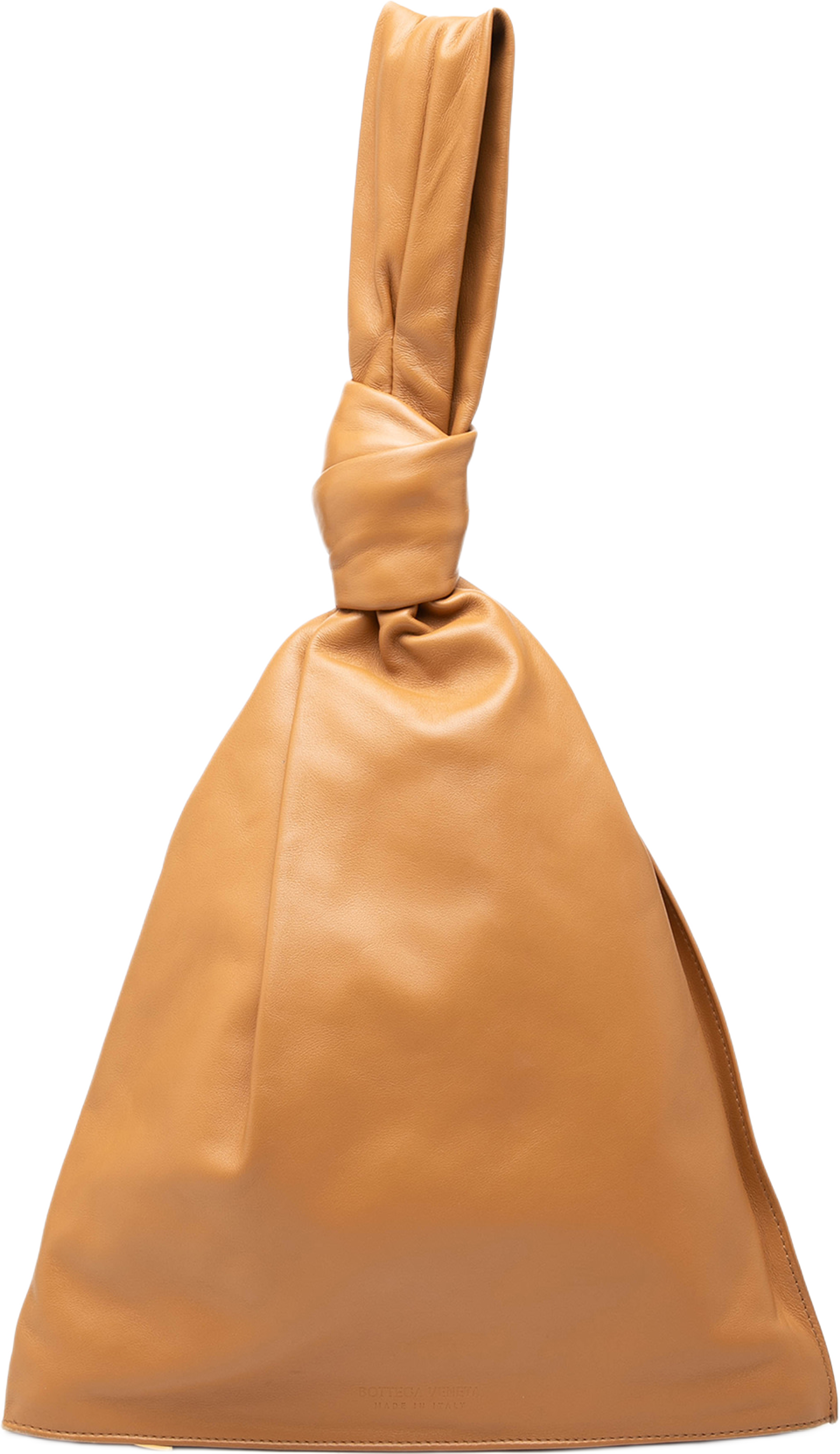 Bottega Veneta Nappa Bv Twist Handbag, från Luxclusif, i färgen brun. Klicka för att öppna bilden i stort format