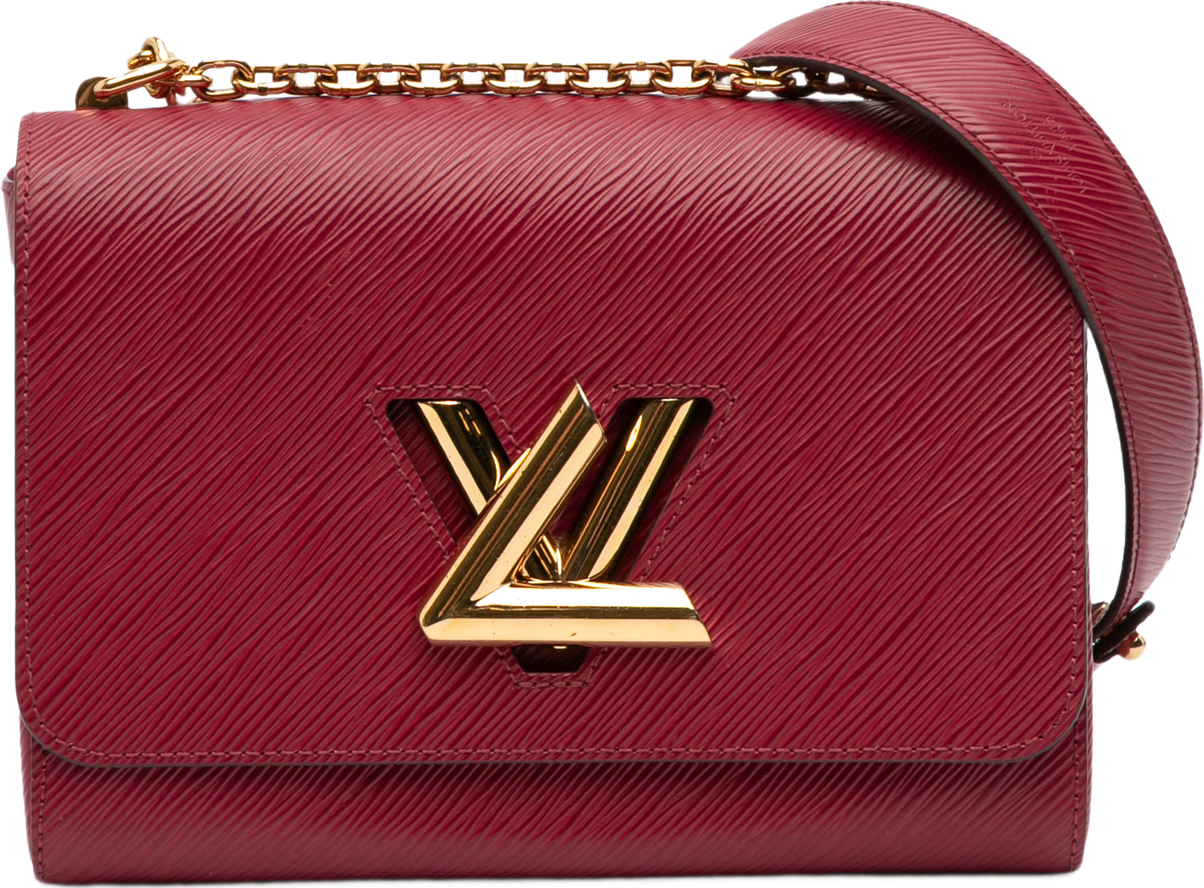 Louis Vuitton Epi Twist Mm, från Luxclusif, i färgen dark pink. Klicka för att öppna bilden i stort format