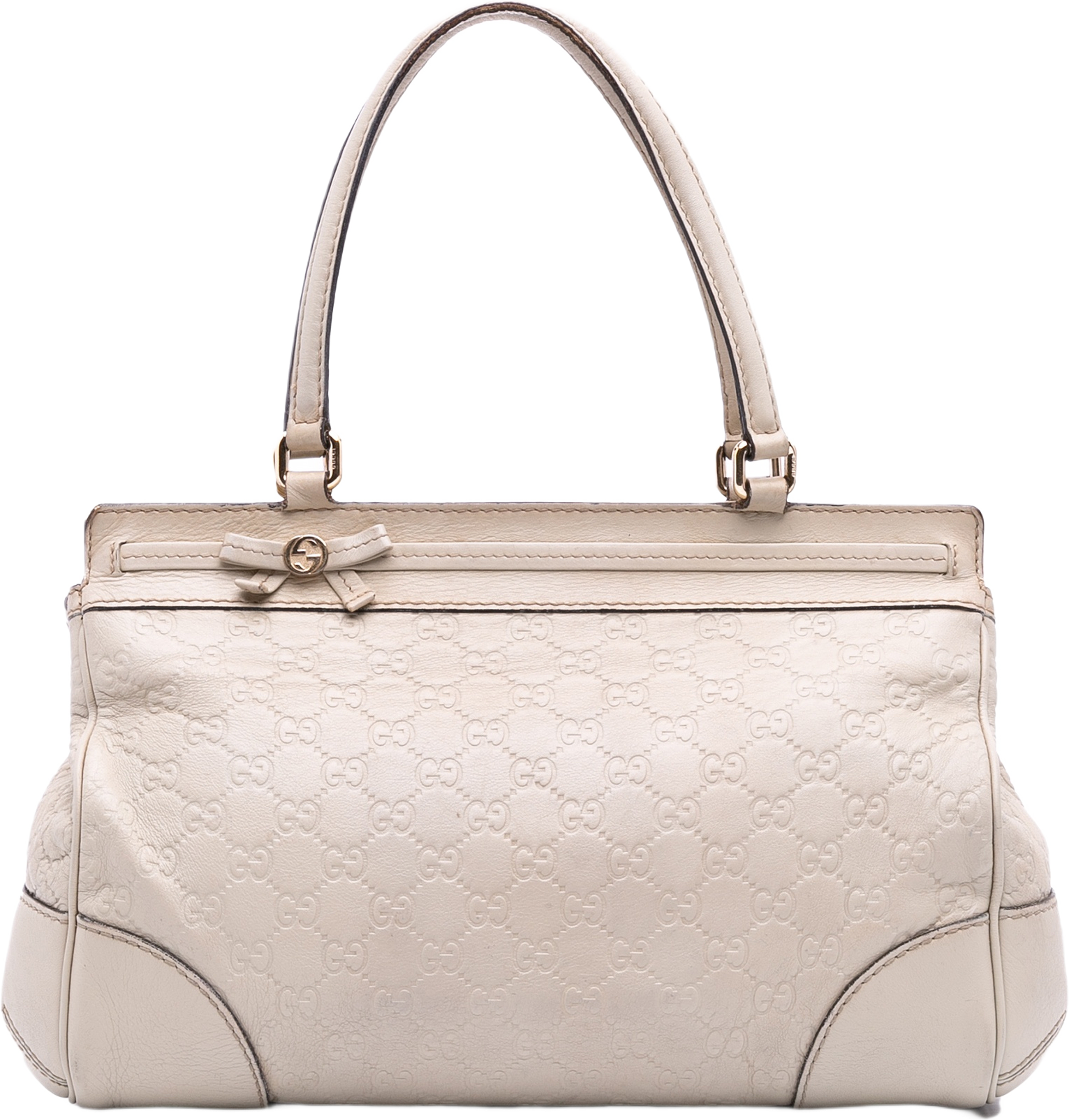 Gucci Guccissima Mayfair Tote, från Luxclusif, i färgen ivory. Klicka för att öppna bilden i stort format