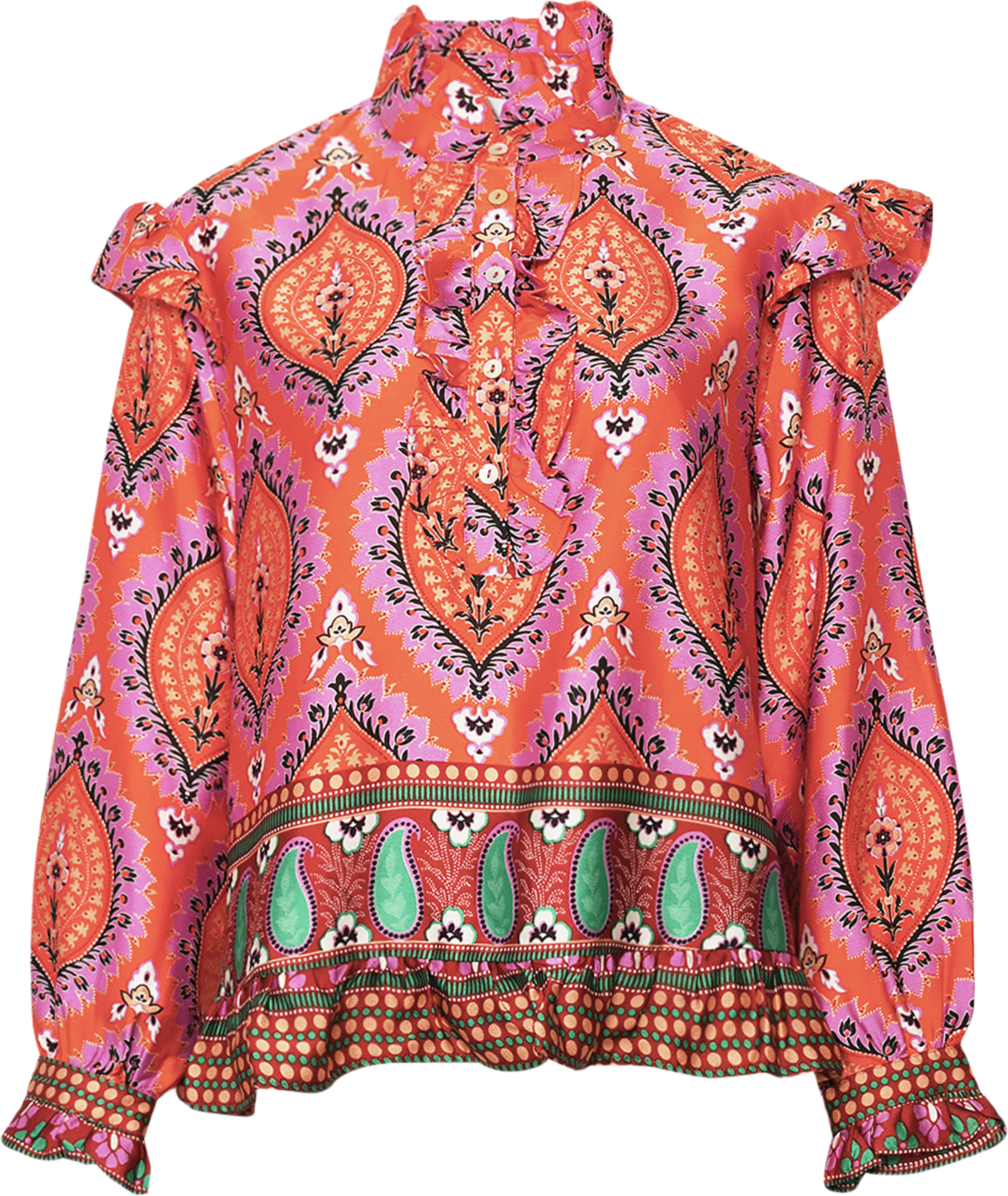Reno Blouse - Trisha Blue Print