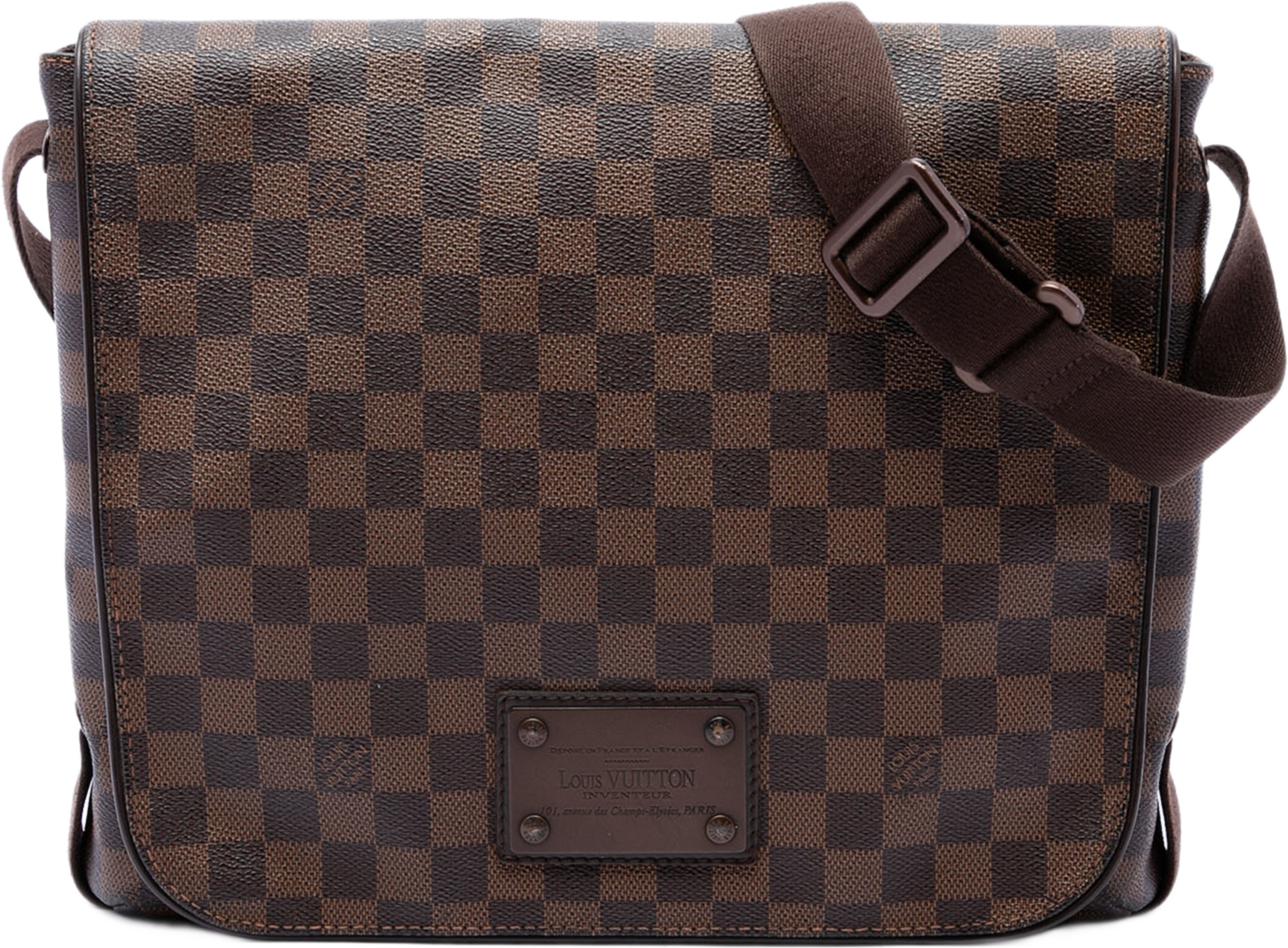 Louis Vuitton Damier Ebene Brooklyn Mm, från Luxclusif, i färgen brun. Klicka för att öppna bilden i stort format