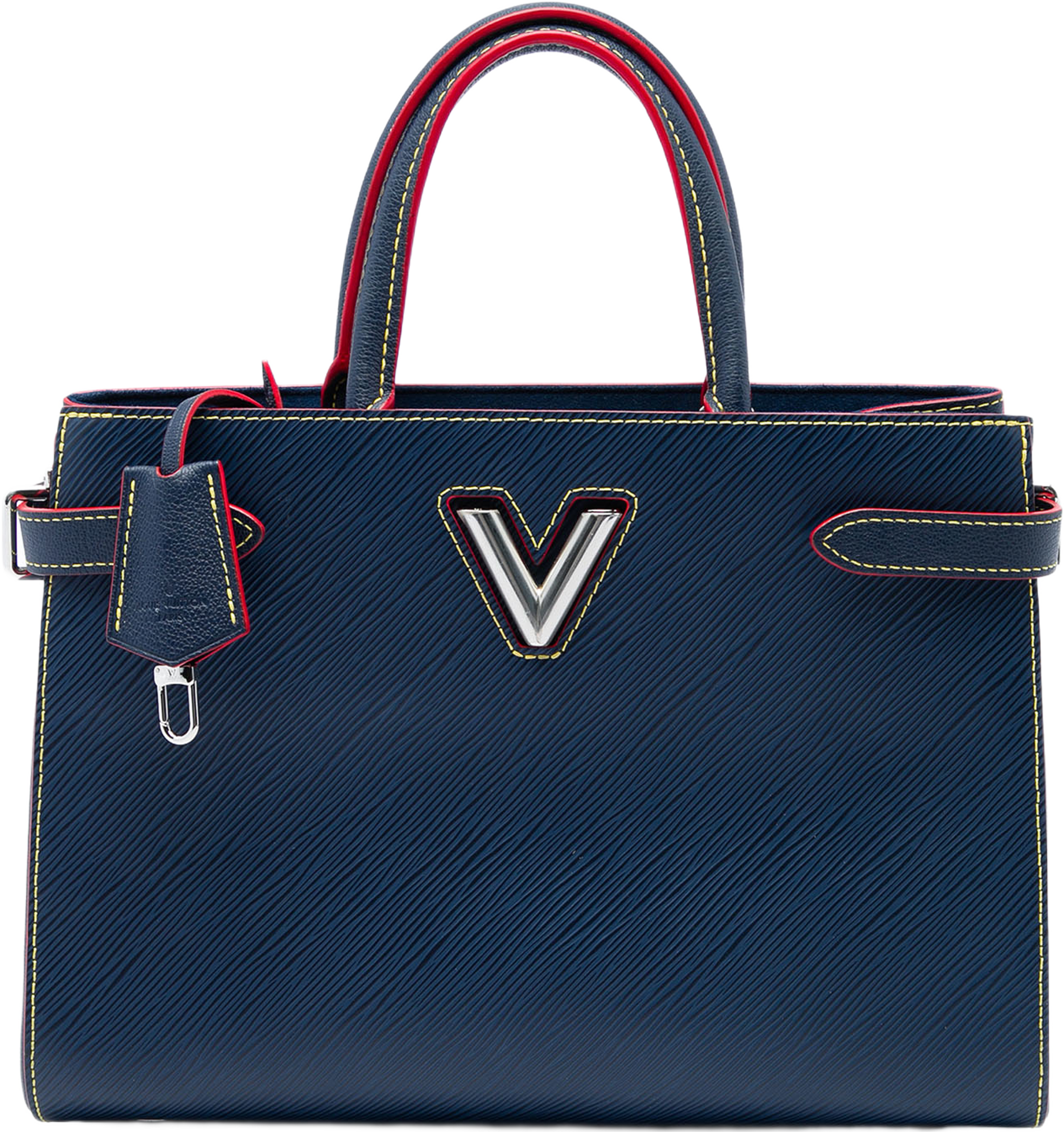 Louis Vuitton Epi Twist Satchel, från Luxclusif, i färgen blå. Klicka för att öppna bilden i stort format