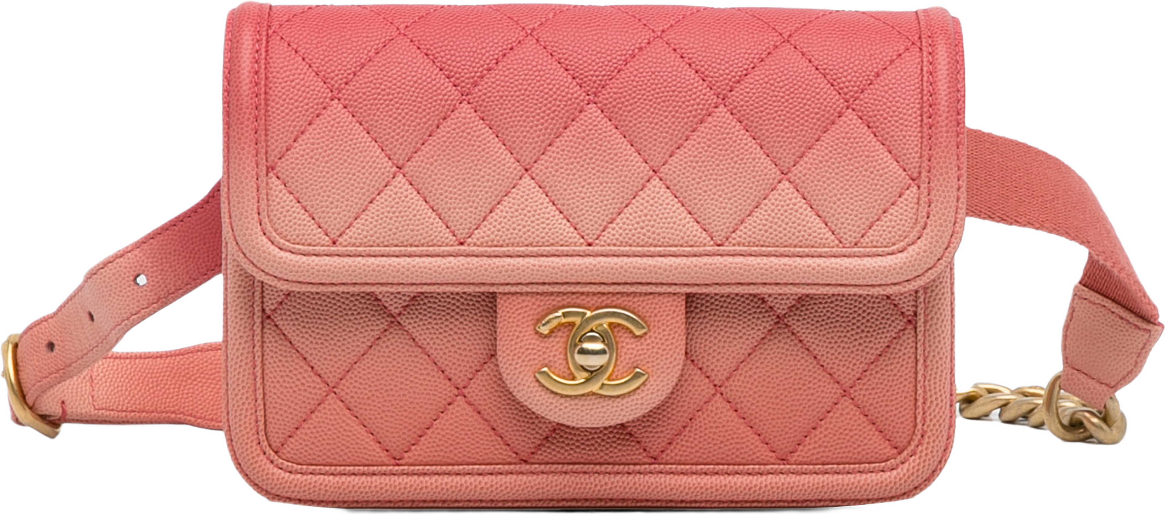 Chanel Caviar Sunset On The Sea Flap Belt Bag