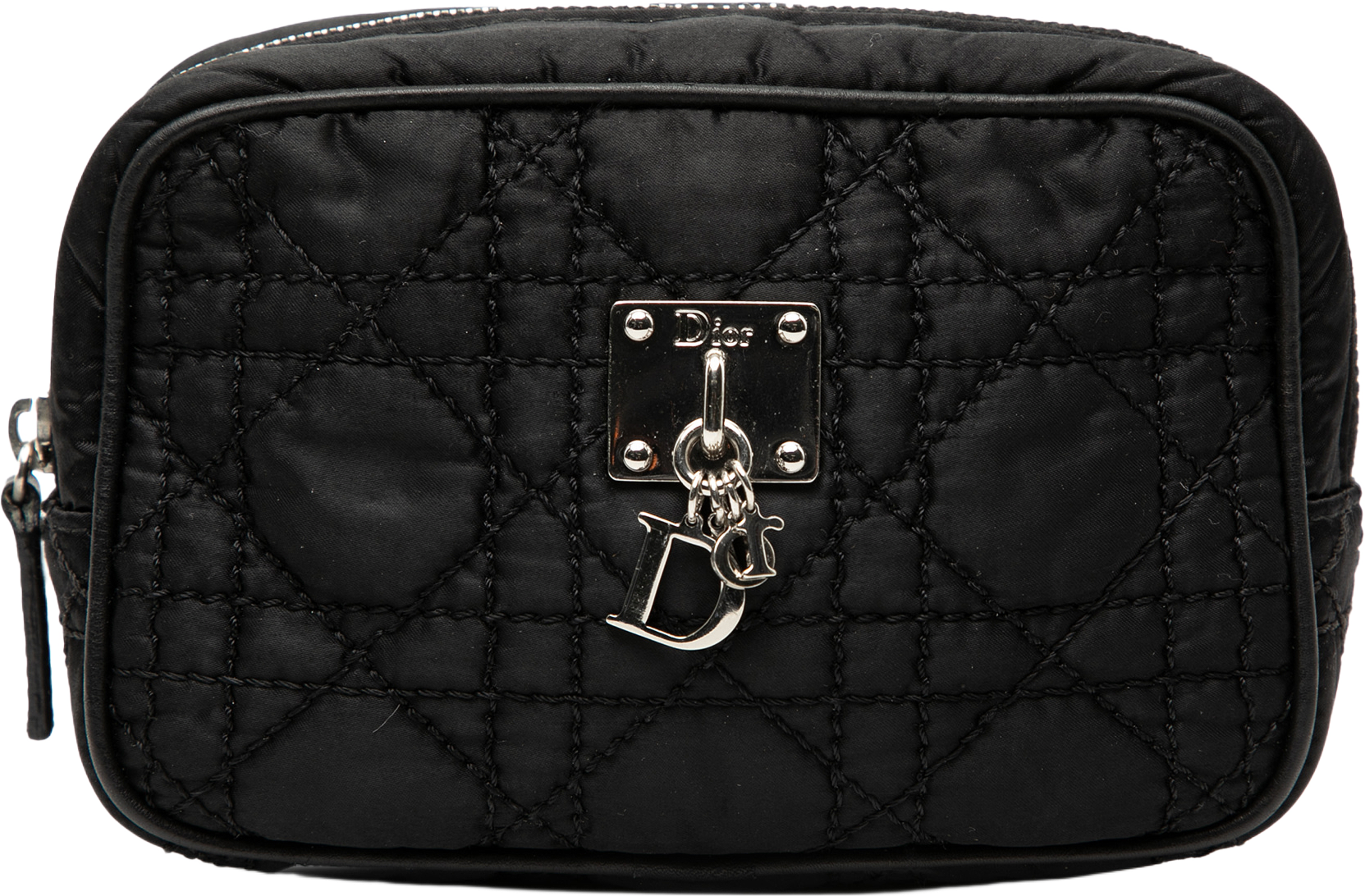 Dior Nylon Cannage Charm Trousse Cosmetic Bag, från Luxclusif, i färgen black. Klicka för att öppna bilden i stort format