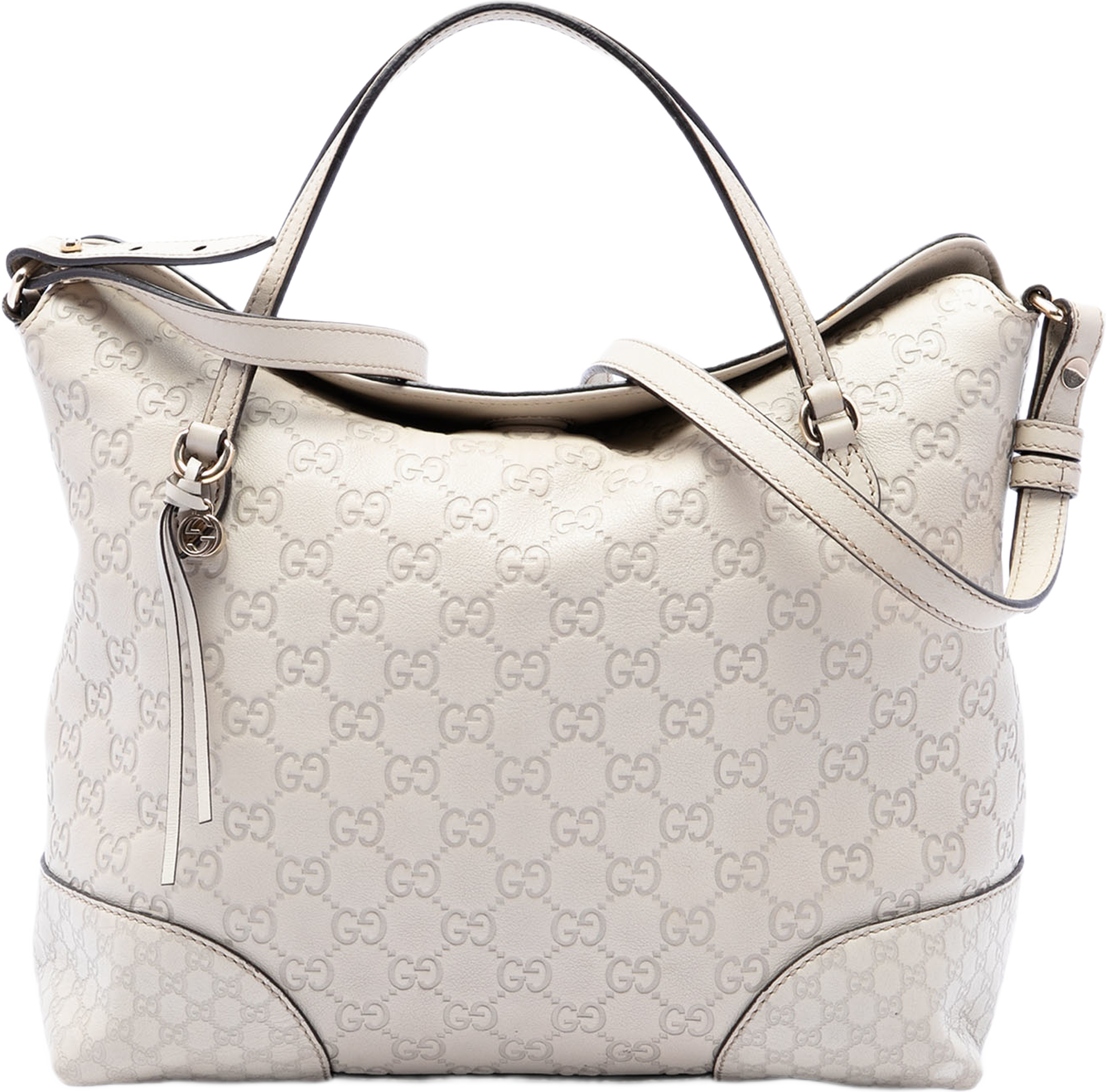 Gucci Medium Guccissima Bree Fold Over Tote, från Luxclusif, i färgen brun. Klicka för att öppna bilden i stort format