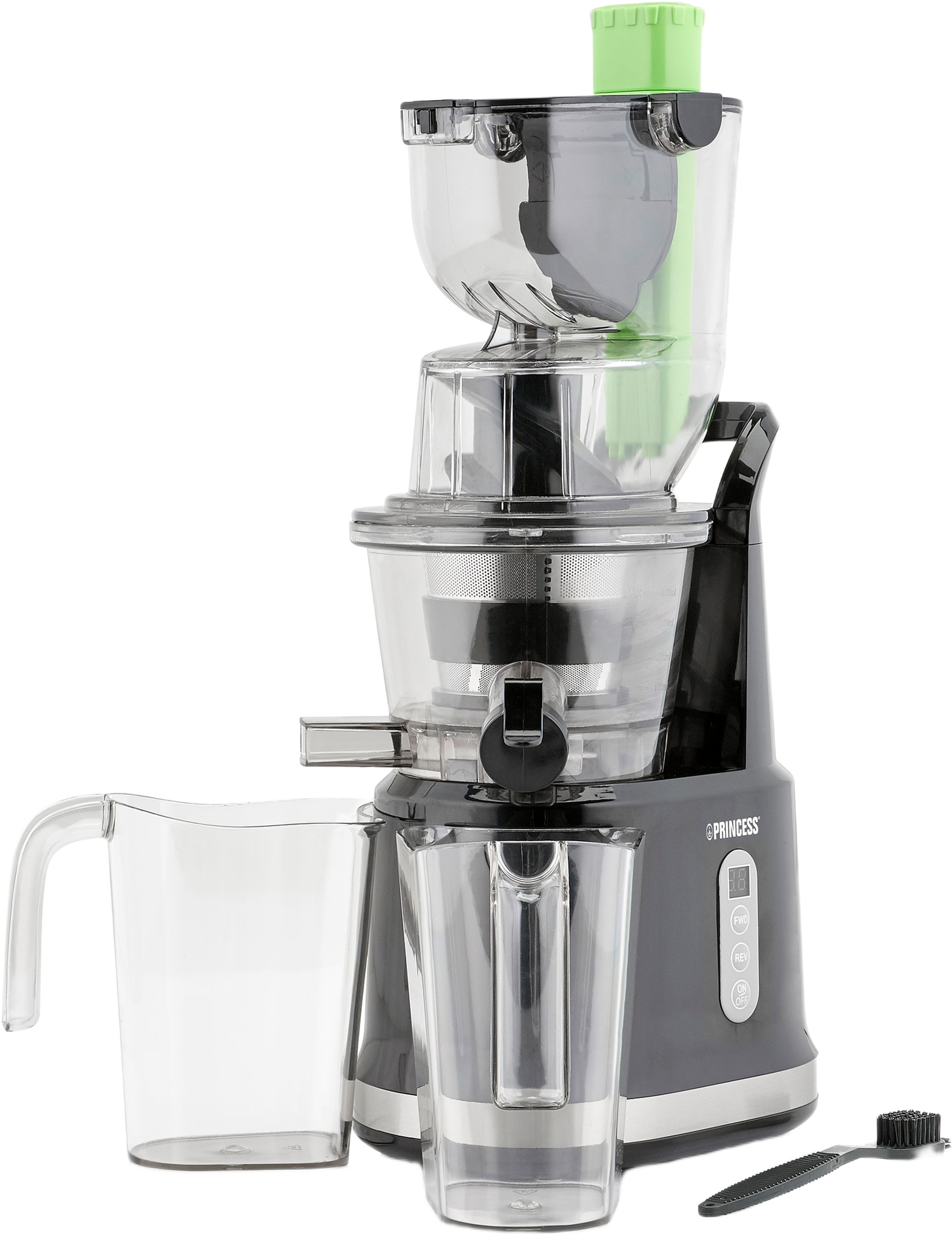 Slow Juicer 200w Xxl Matarhål, från Princess, i färgen svart. Klicka för att öppna bilden i stort format
