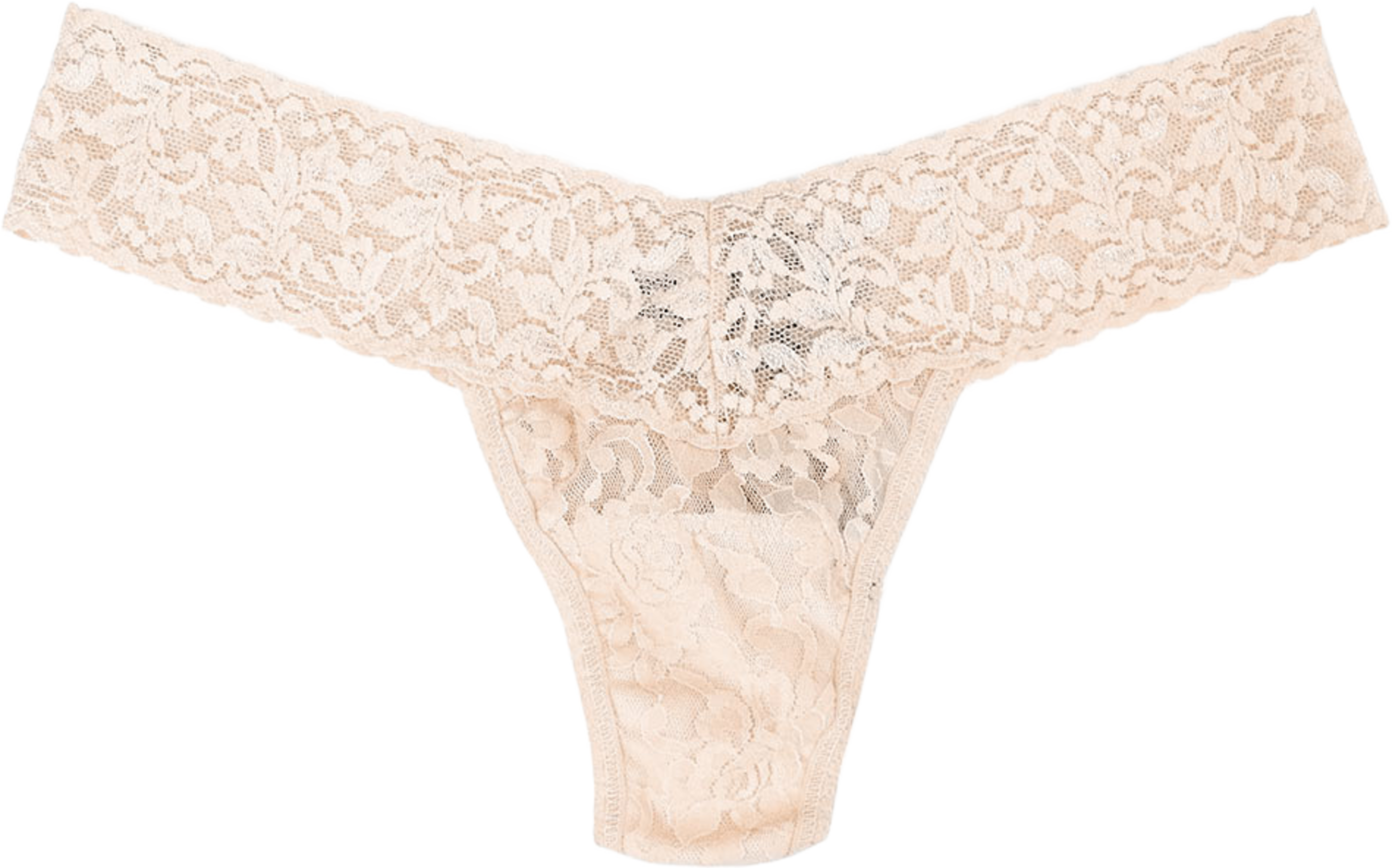 Signature Lace Low Rise Thong, One Size, från Hanky Panky, i färgen Yellow 4. Klicka för att öppna bilden i stort format