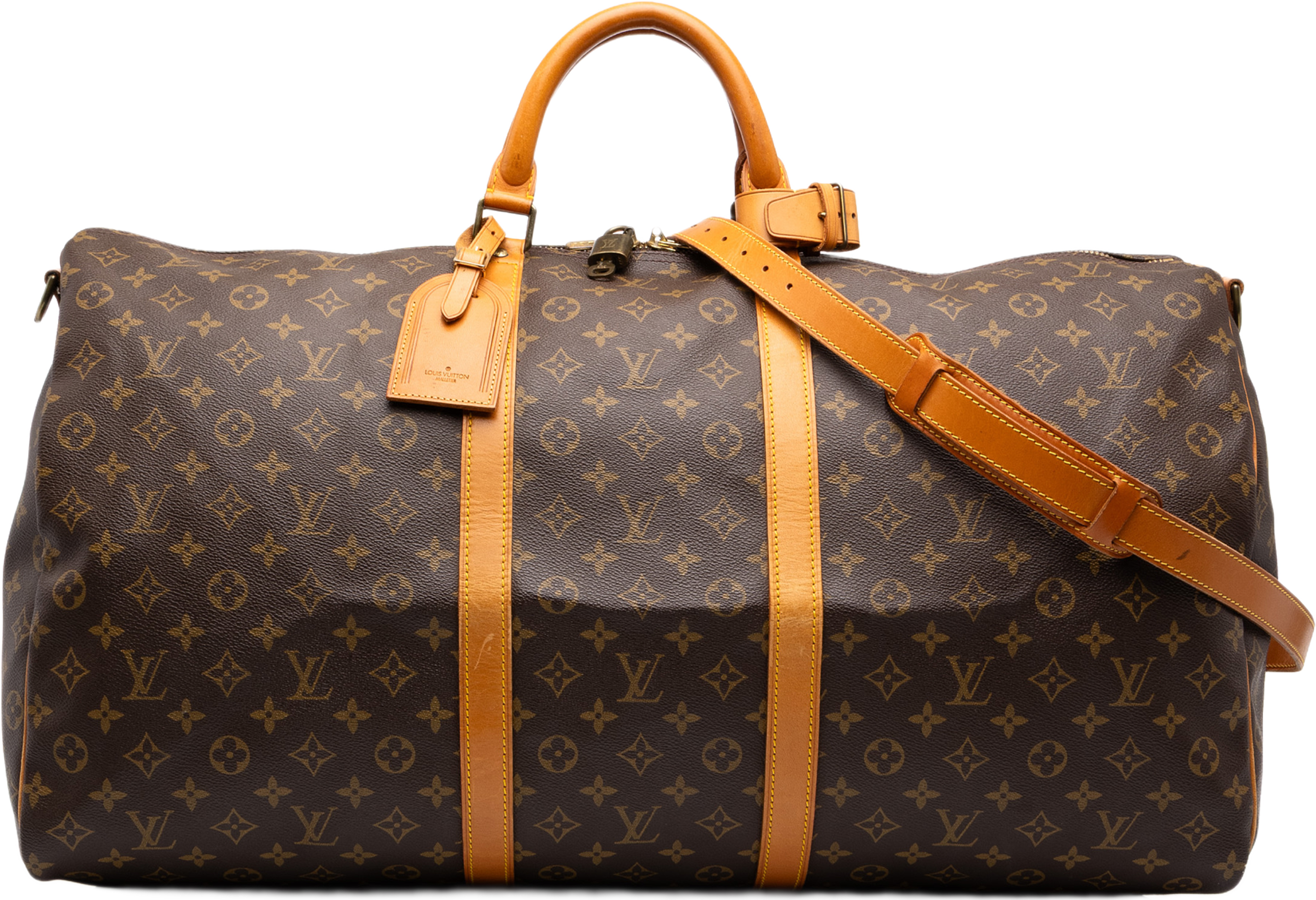Louis Vuitton Monogram Keepall Bandouliere 50, från Luxclusif, i färgen brun. Klicka för att öppna bilden i stort format