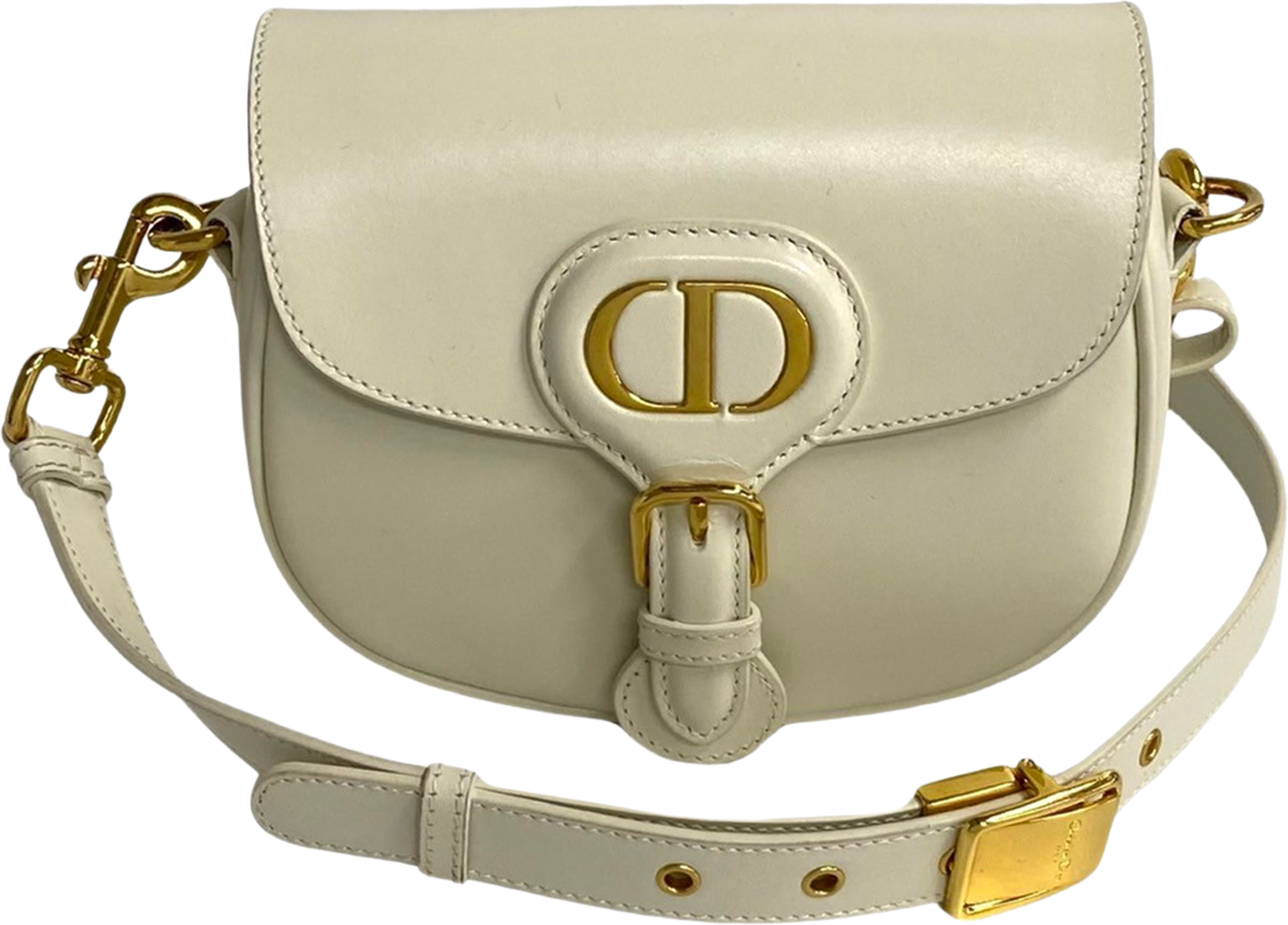 Dior Small Leather Bobby Crossbody, från Luxclusif, i färgen white. Klicka för att öppna bilden i stort format