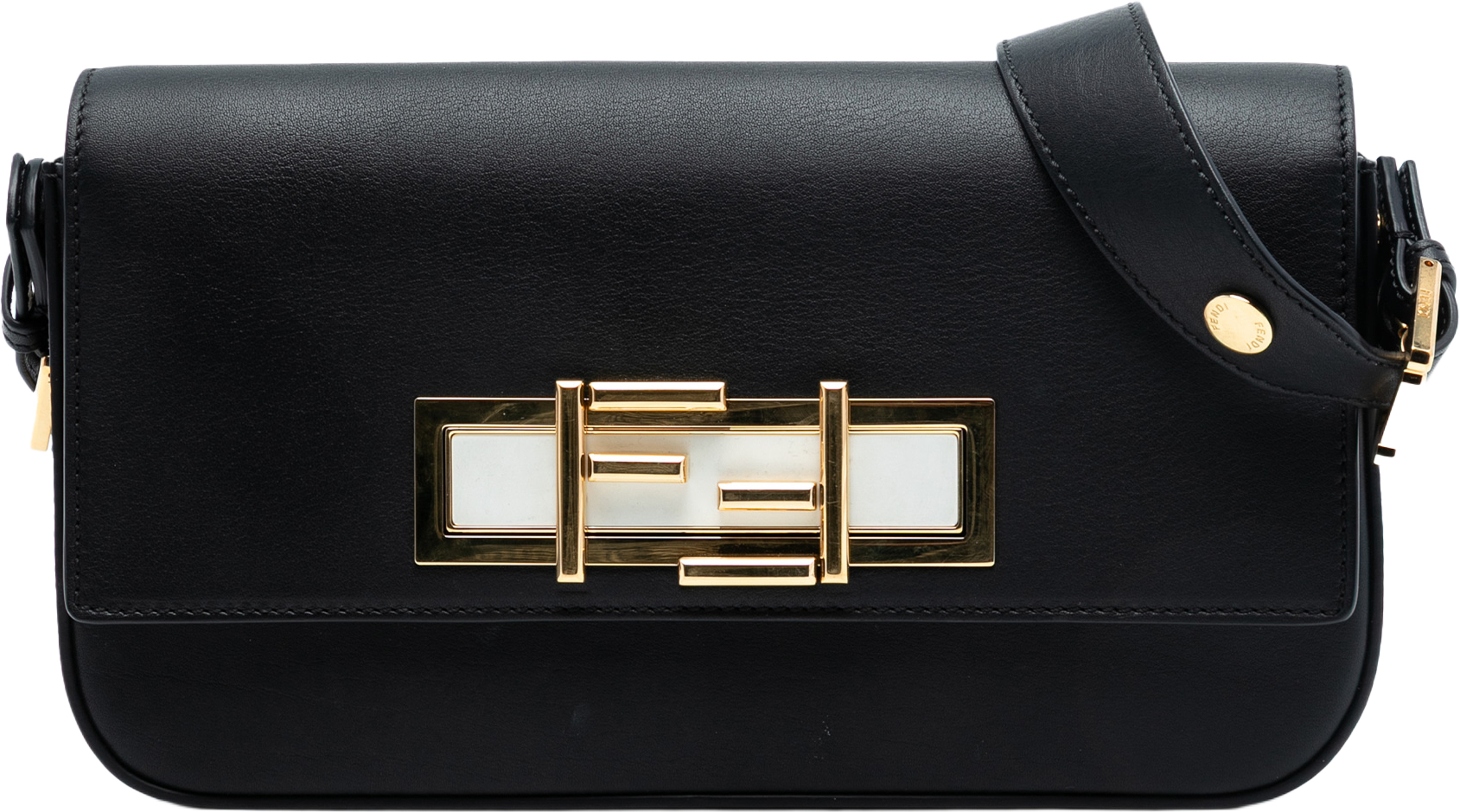 Fendi Leather 3baguette Shoulder Bag, från Luxclusif, i färgen black. Klicka för att öppna bilden i stort format