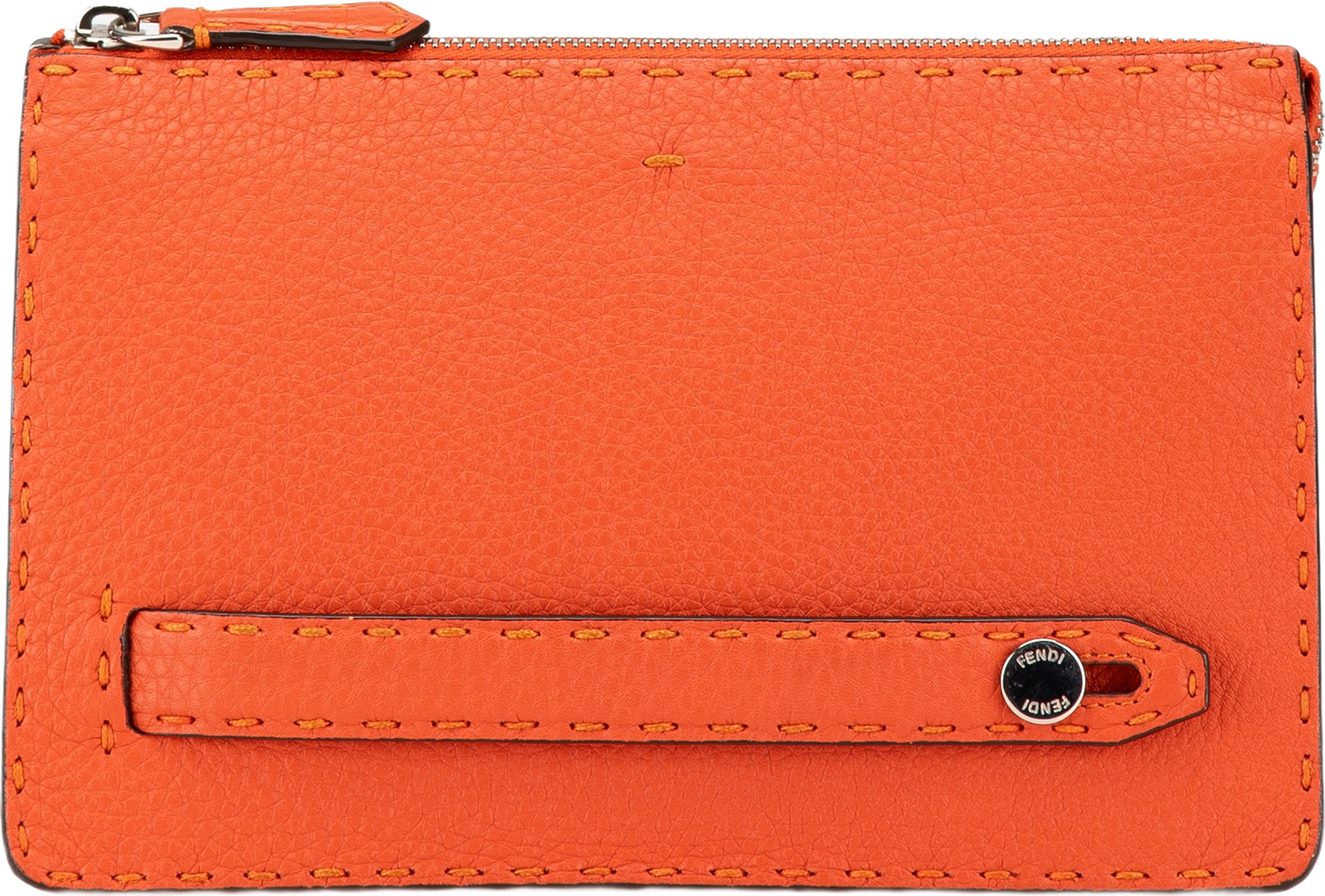 Fendi Leather Selleria Clutch