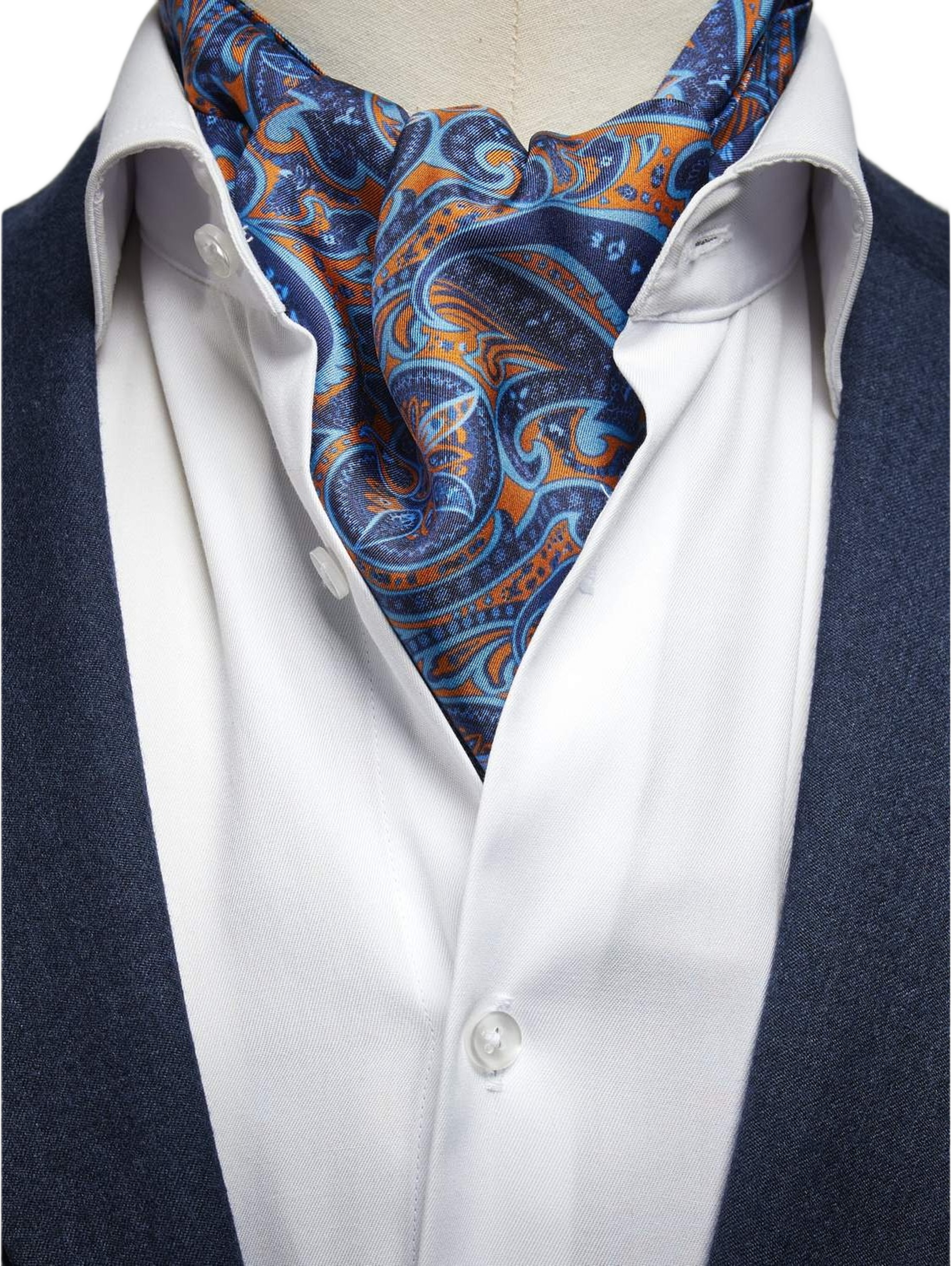 Silk Double Pointed Ascot Paisley