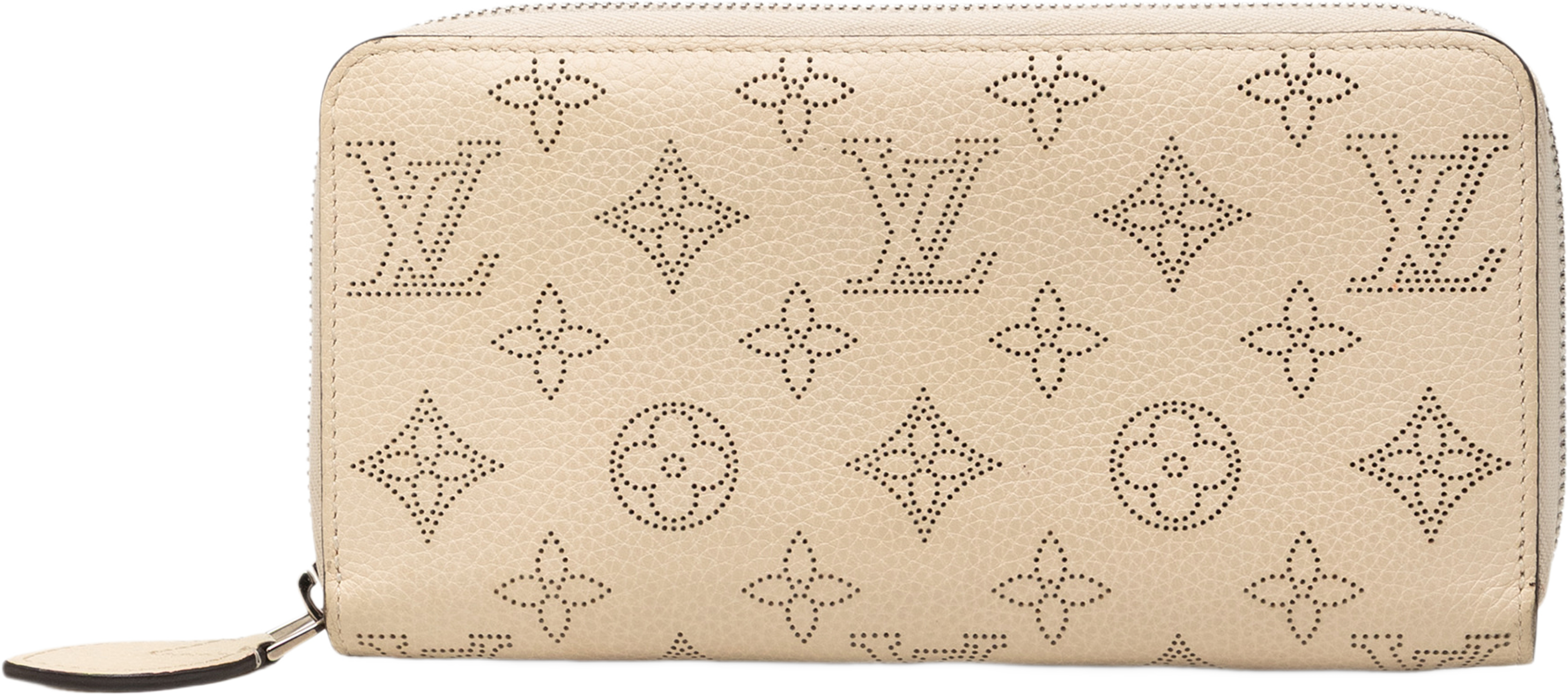Louis Vuitton Monogram Mahina Zippy Long Wallet, från Luxclusif, i färgen vit. Klicka för att öppna bilden i stort format