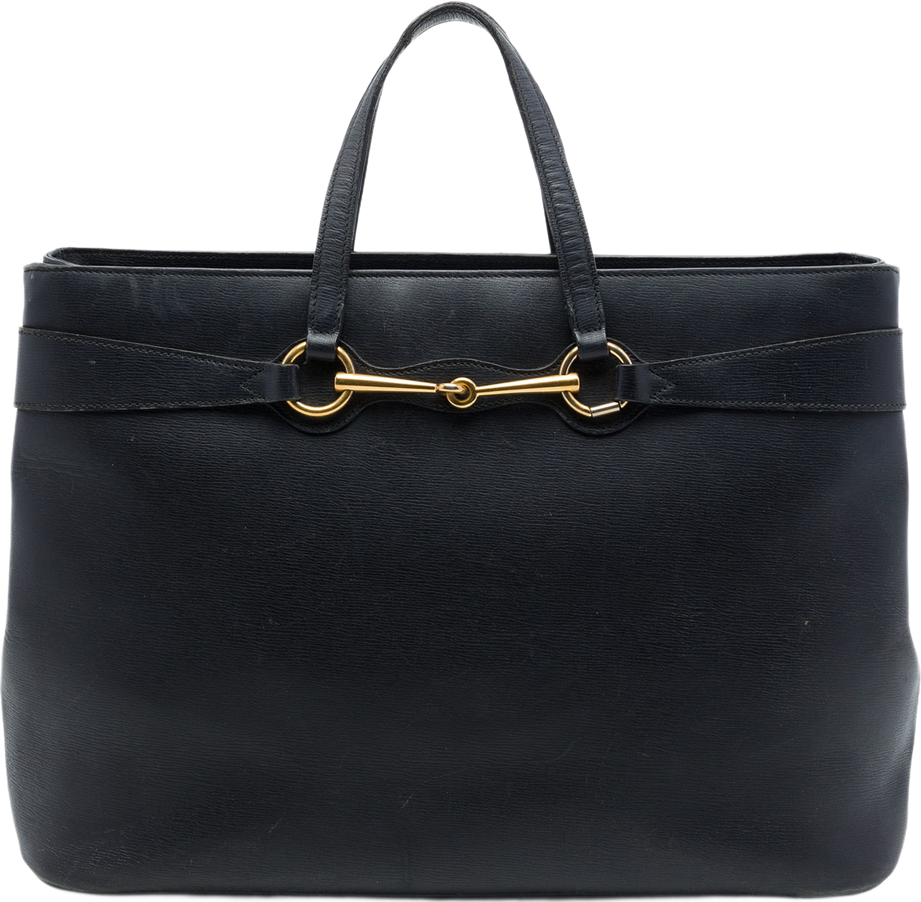 Gucci Calfskin Bright Bit Tote, från Luxclusif, i färgen svart. Klicka för att öppna bilden i stort format
