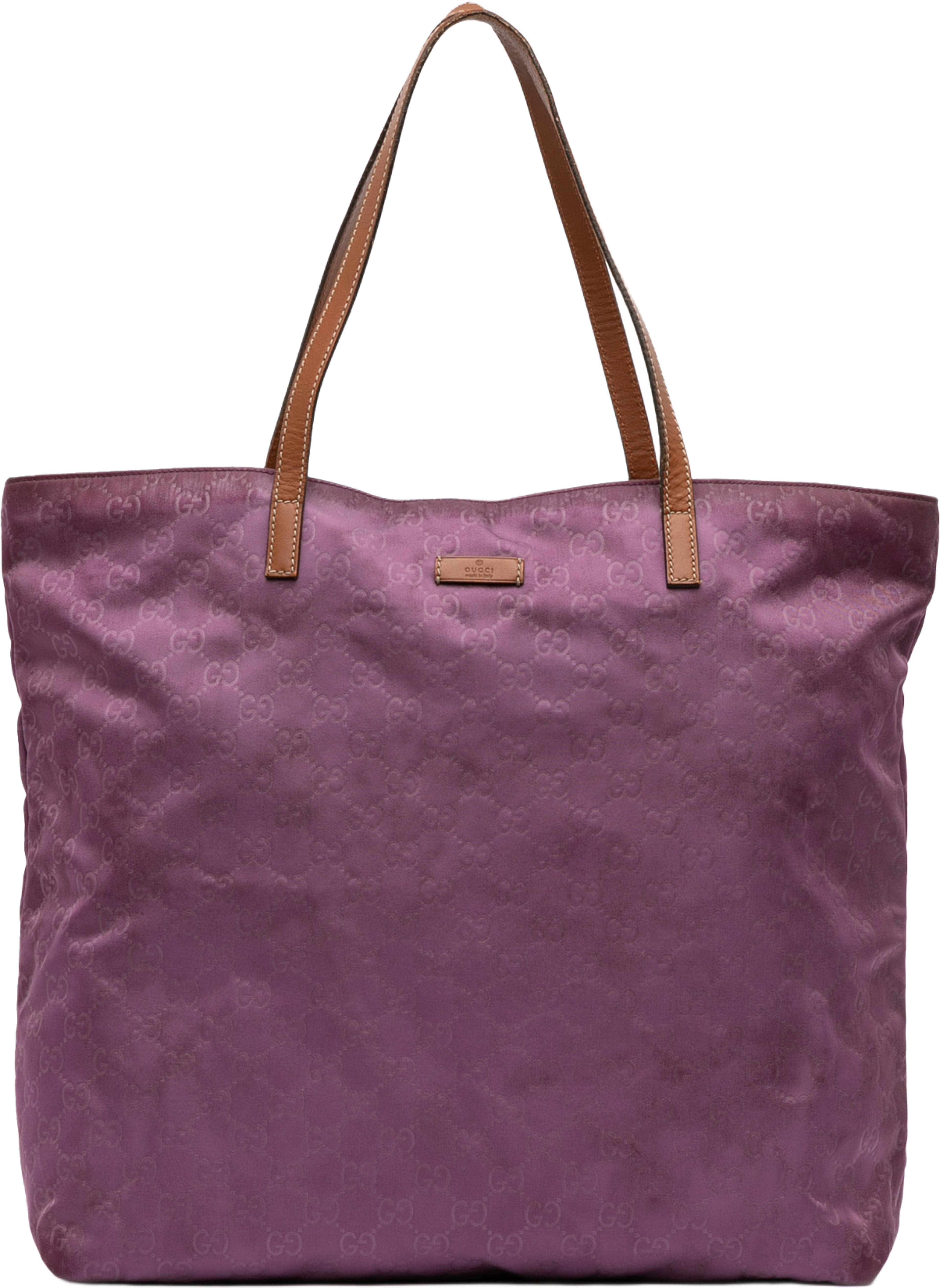 Gucci Gg Nylon Tote, från Luxclusif, i färgen purple. Klicka för att öppna bilden i stort format