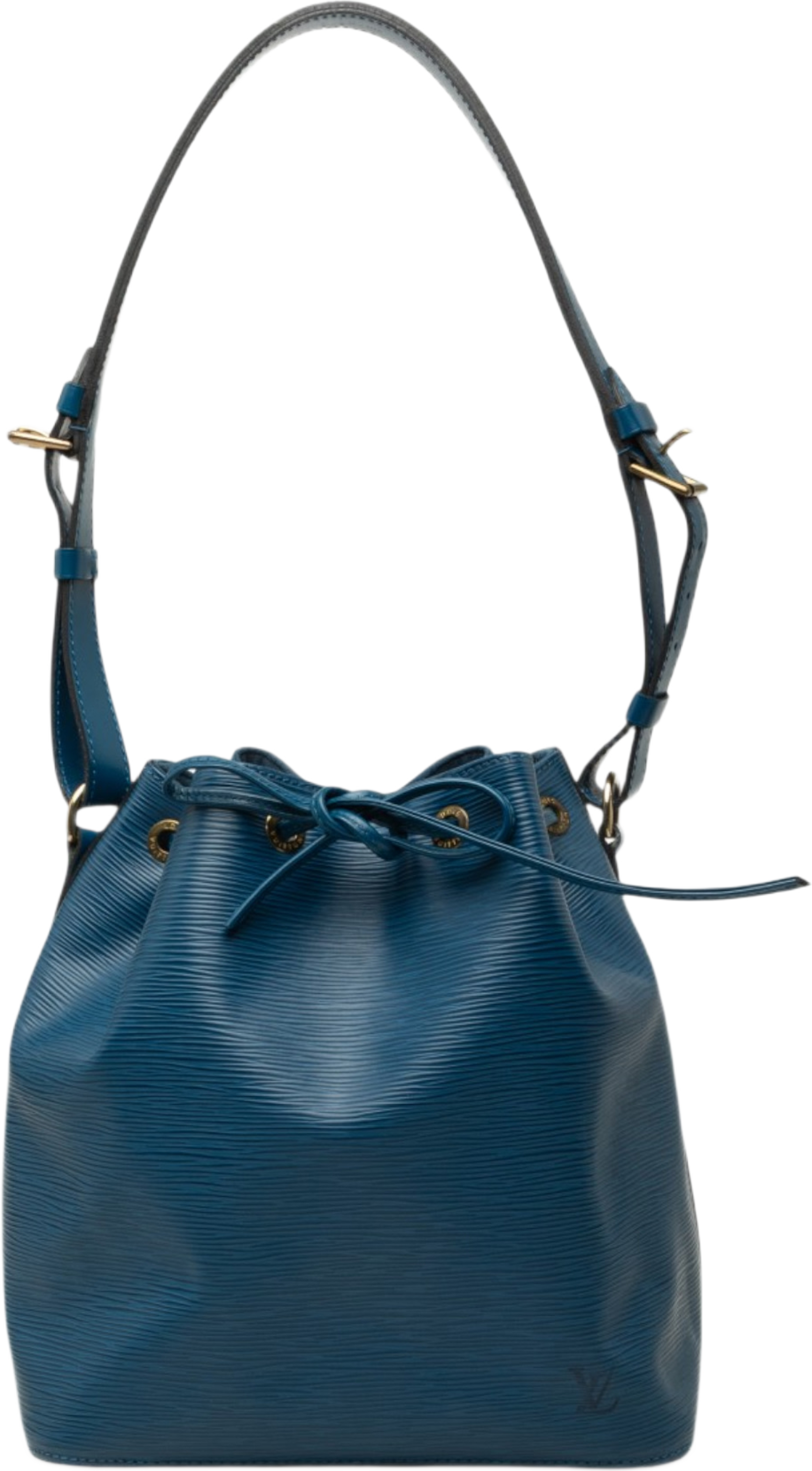 Louis Vuitton Epi Petit Noe, från Luxclusif, i färgen blå. Klicka för att öppna bilden i stort format