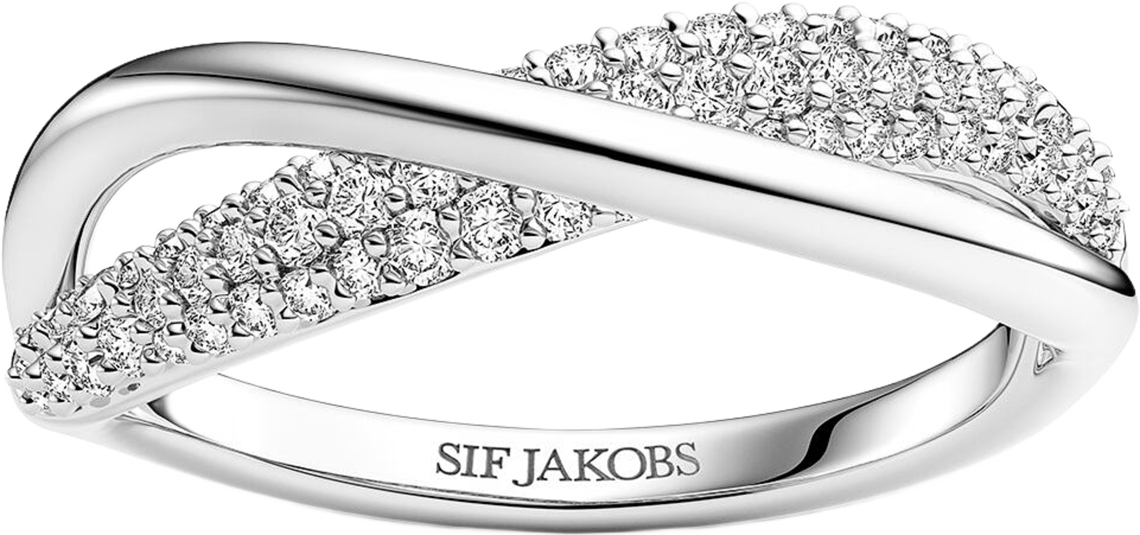 Infinito Due Ring, från Sif Jakobs Jewellery, i färgen silver. Klicka för att öppna bilden i stort format