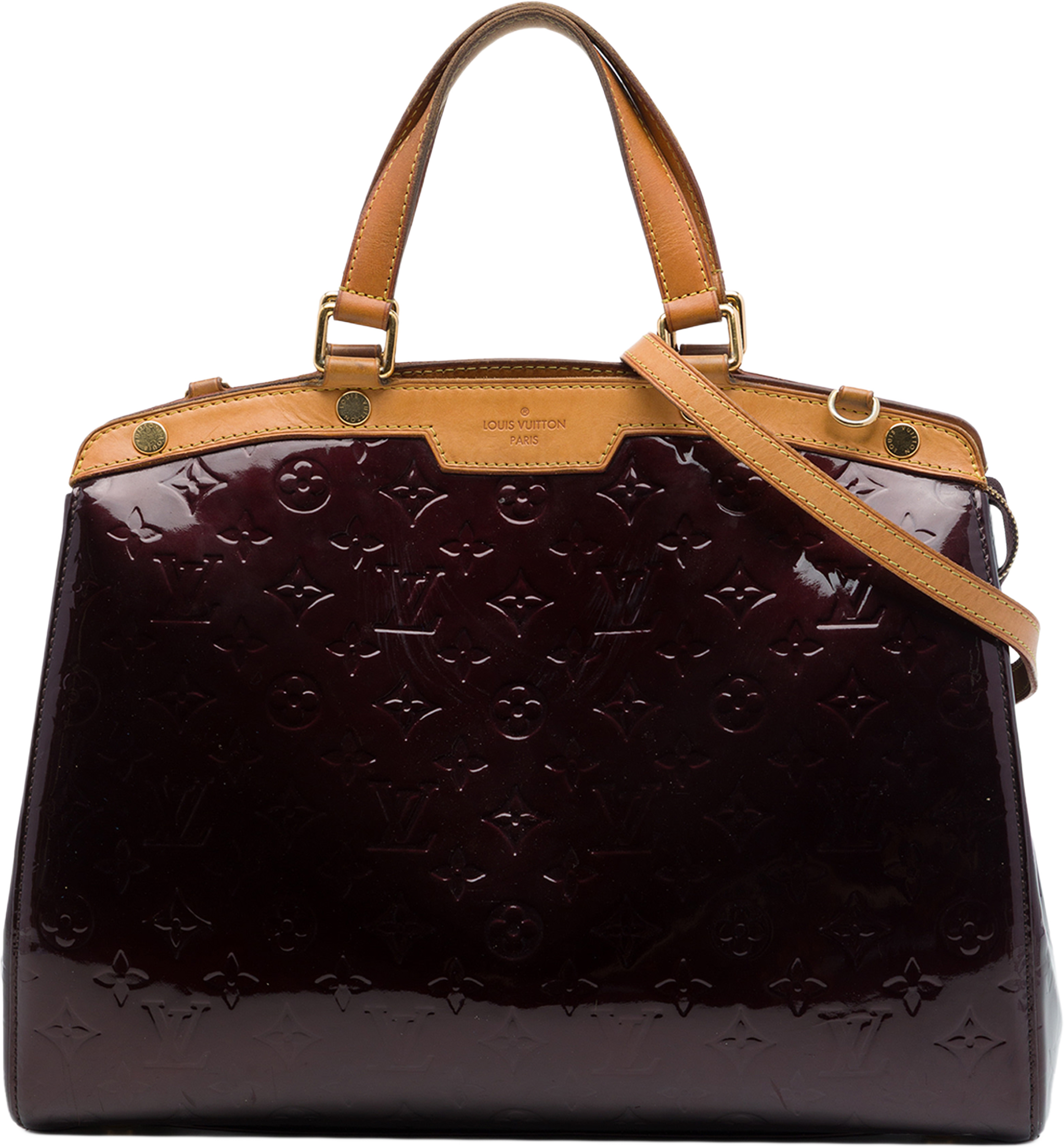 Louis Vuitton Monogram Vernis Brea Gm, från Luxclusif, i färgen purpur. Klicka för att öppna bilden i stort format