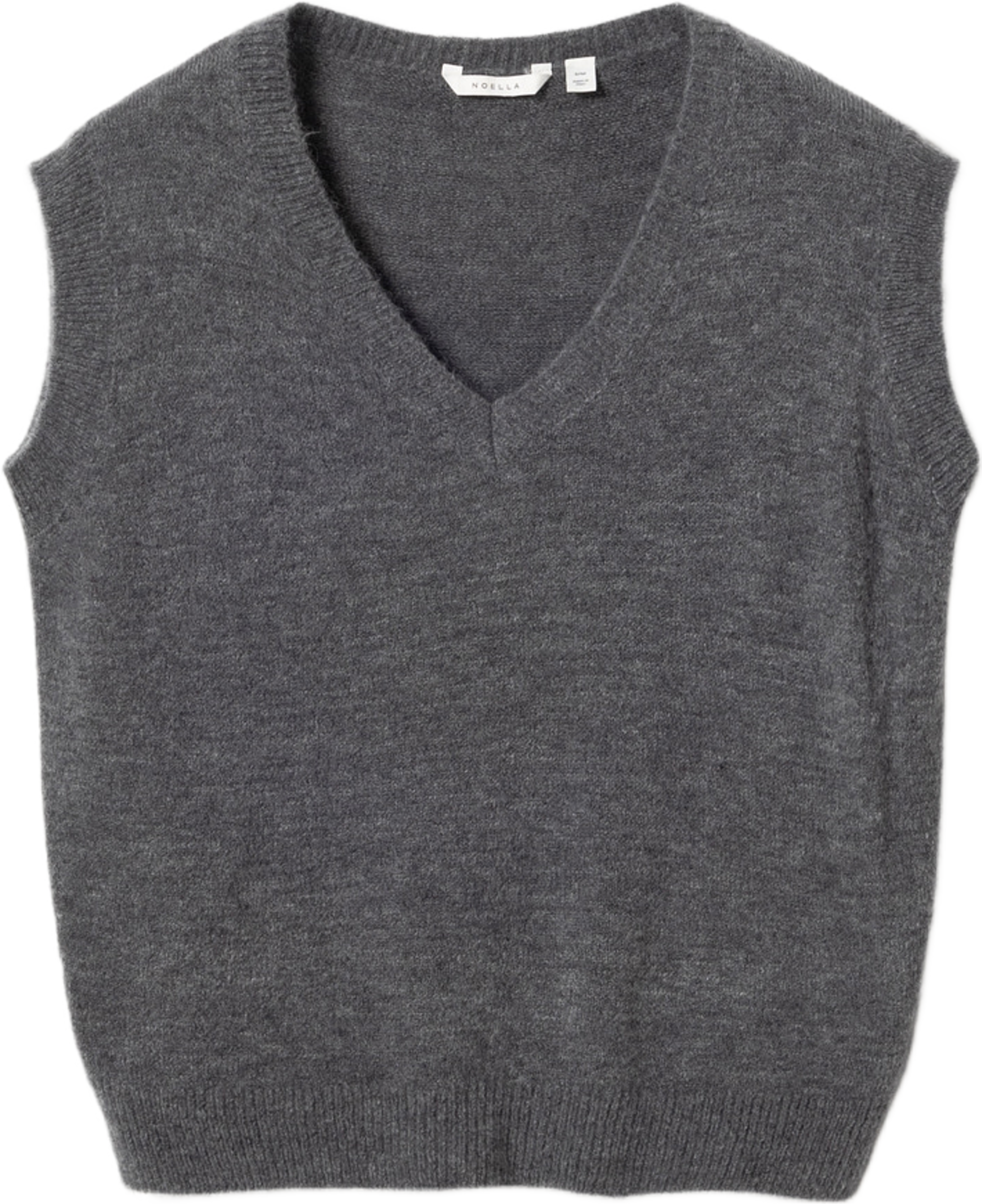 N-leatrice Knit Vest - Dark Grey Melange, från Noella, i färgen dark grey melange. Klicka för att öppna bilden i stort format