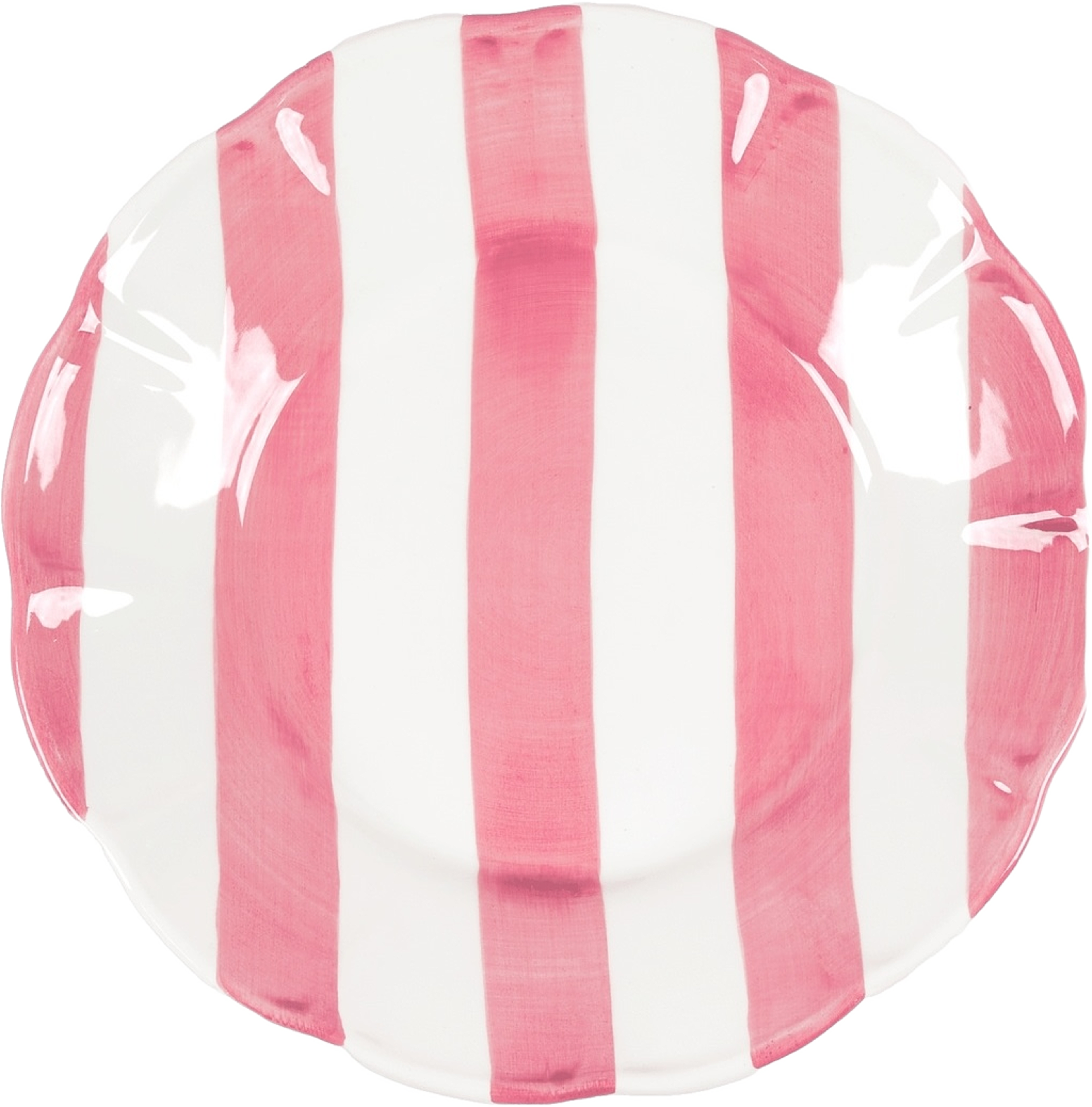 Stripe Tallrik - 28 Cm, från Pick A Poppy, i färgen dark pink. Klicka för att öppna bilden i stort format