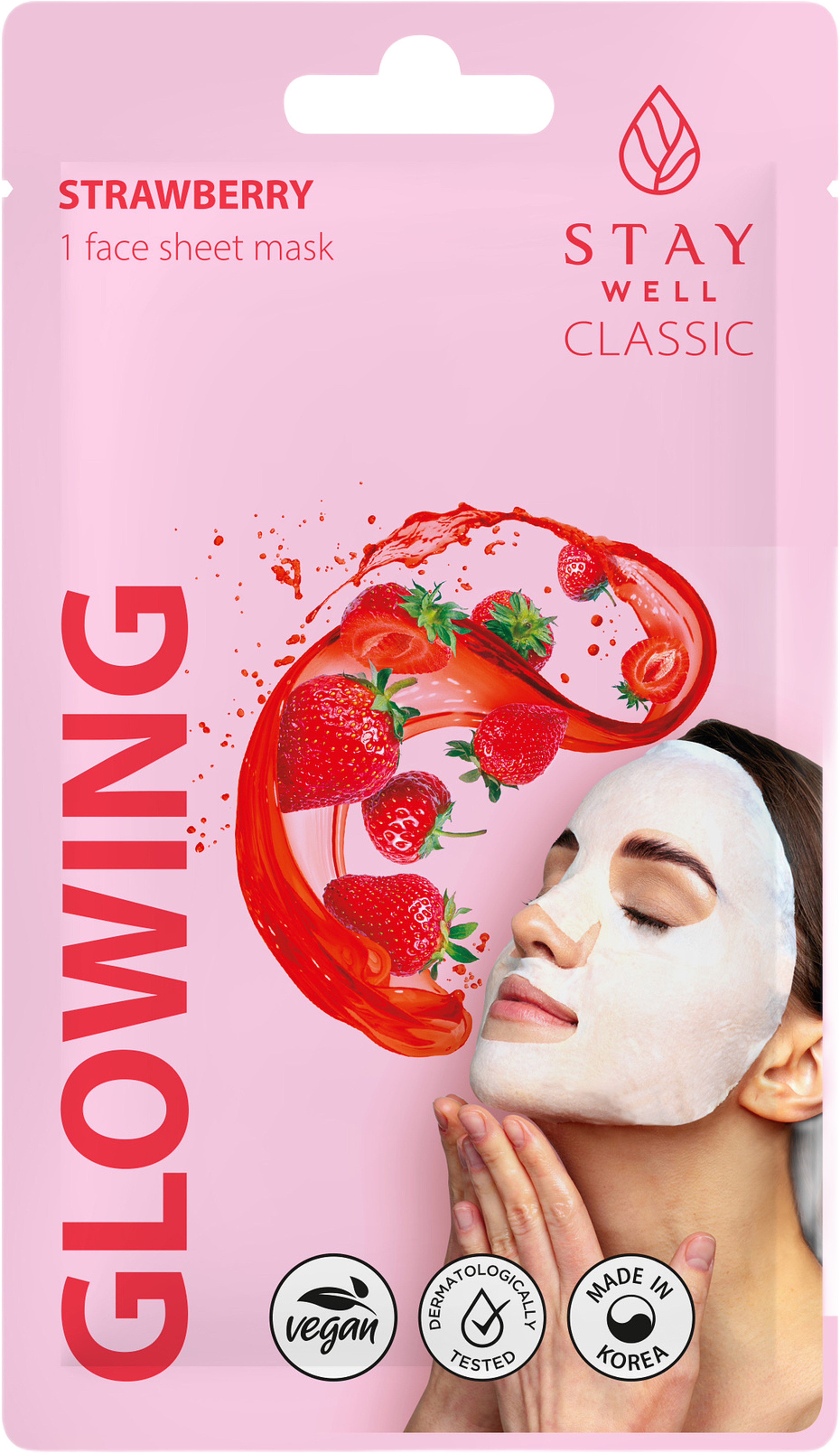 Classic sheet mask - STRAWBERRY Glowing