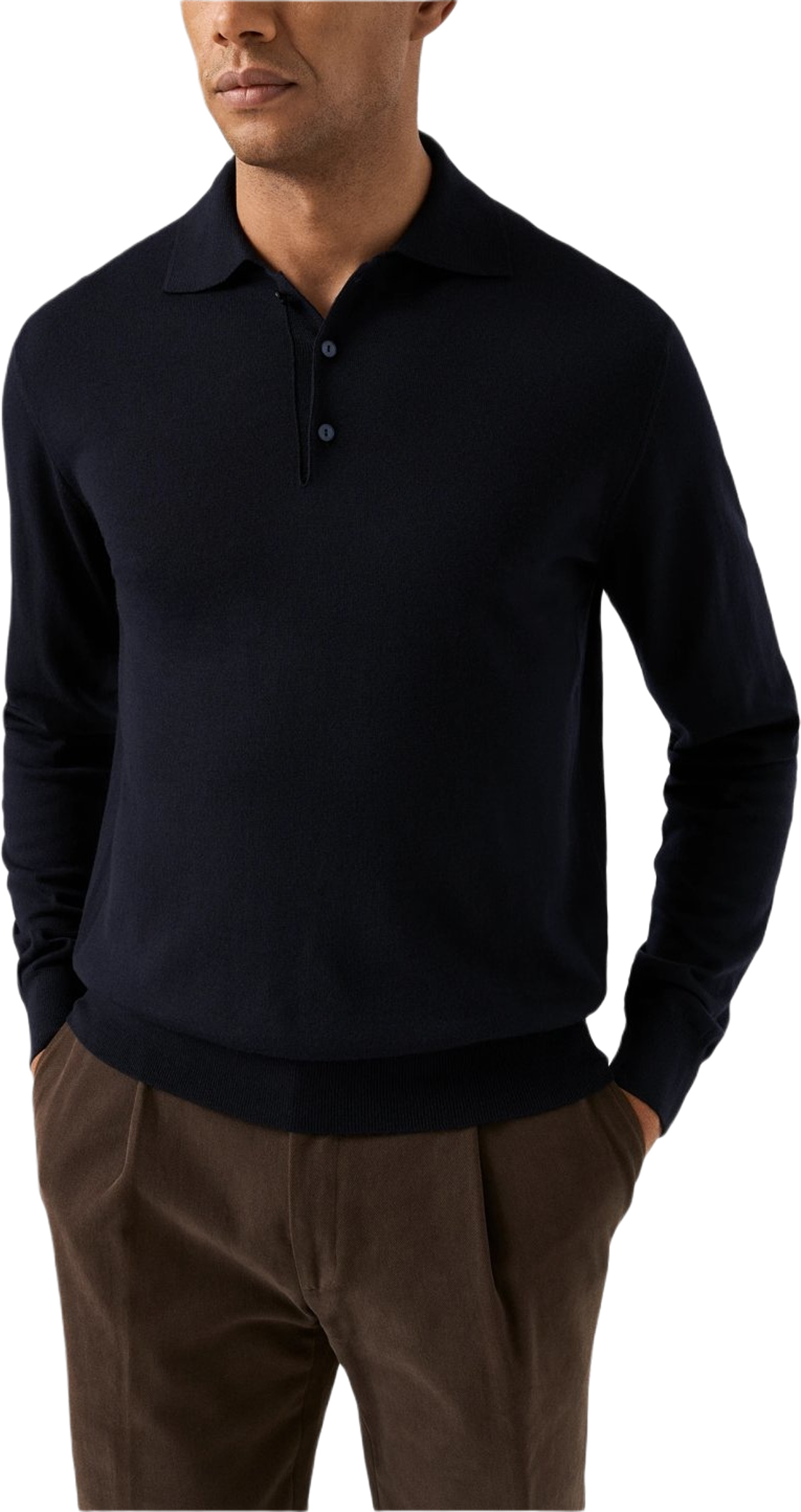 Finstickad Polotröja