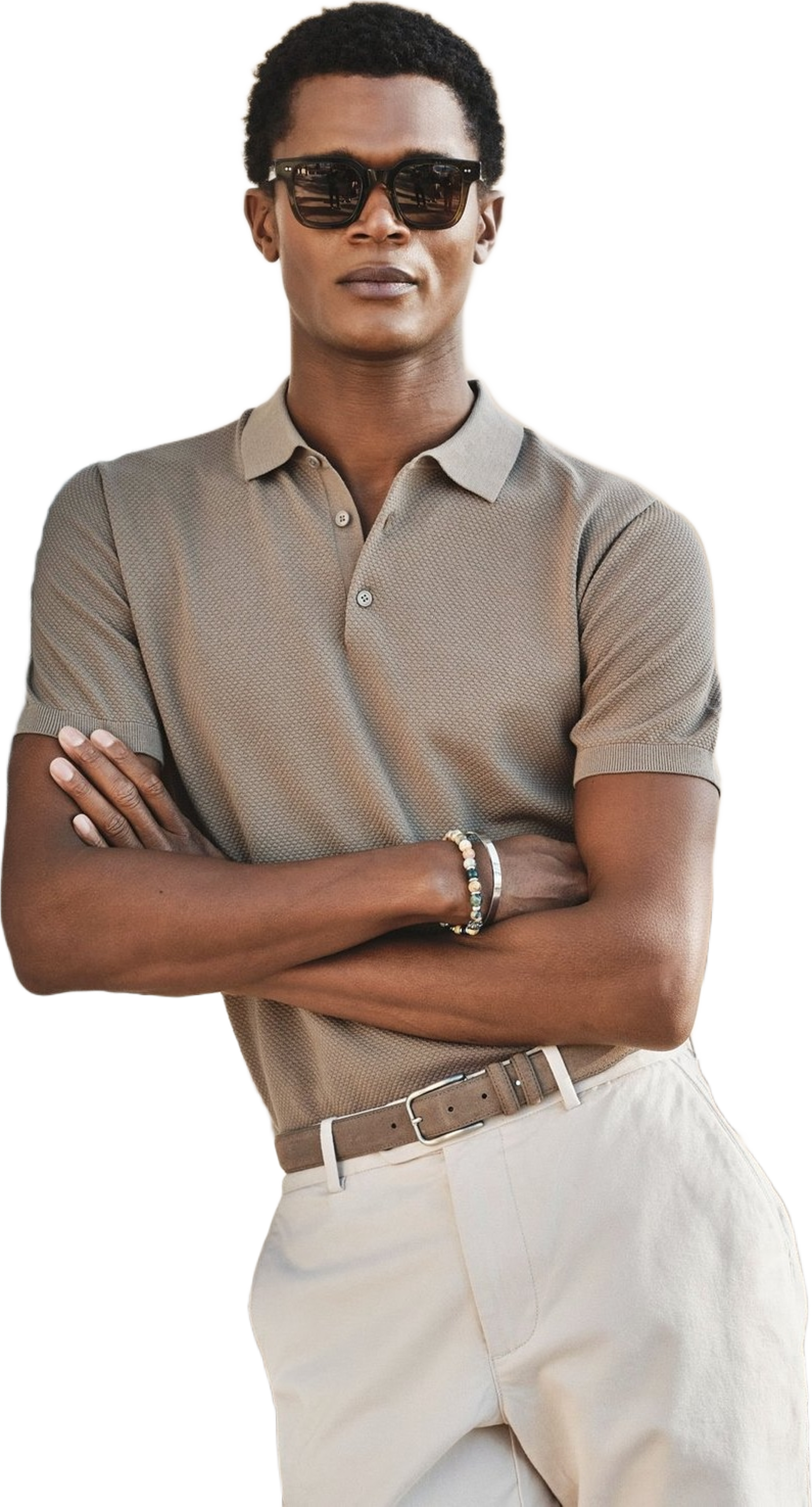 Cotton Texture Knitted Ss Polo Sweater (vincent)