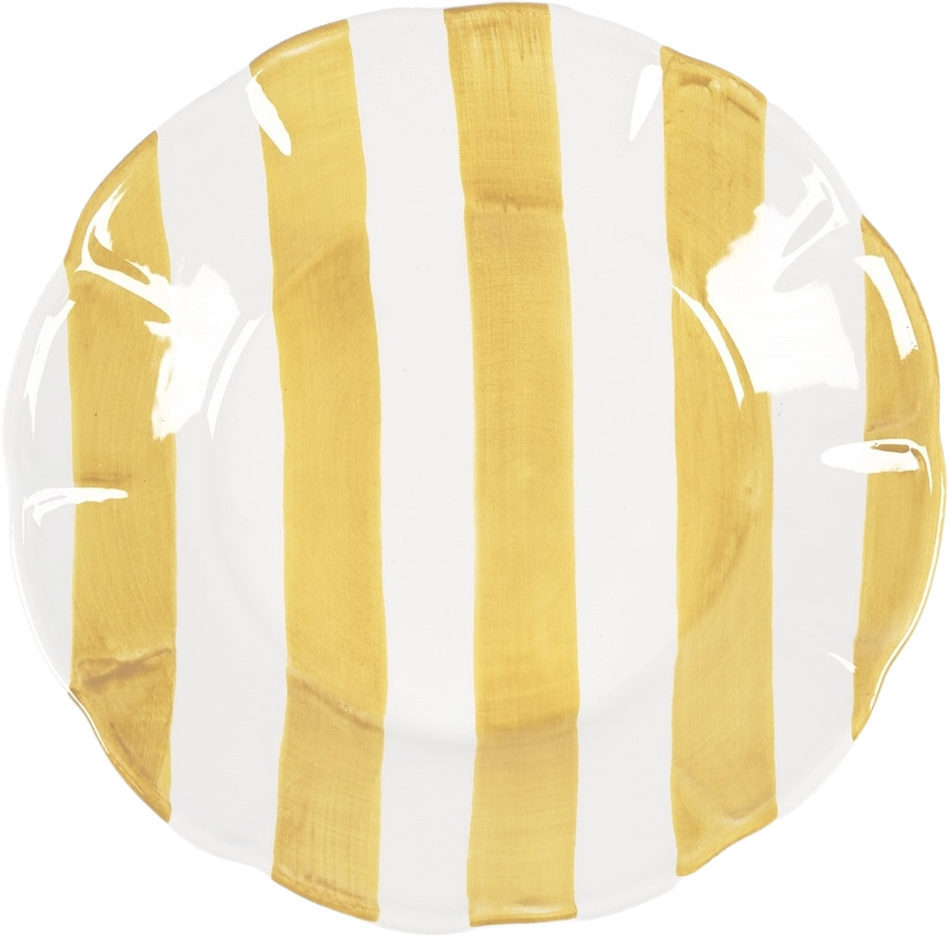 Stripe Assiett - 21 Cm, från Pick A Poppy, i färgen yellow. Klicka för att öppna bilden i stort format