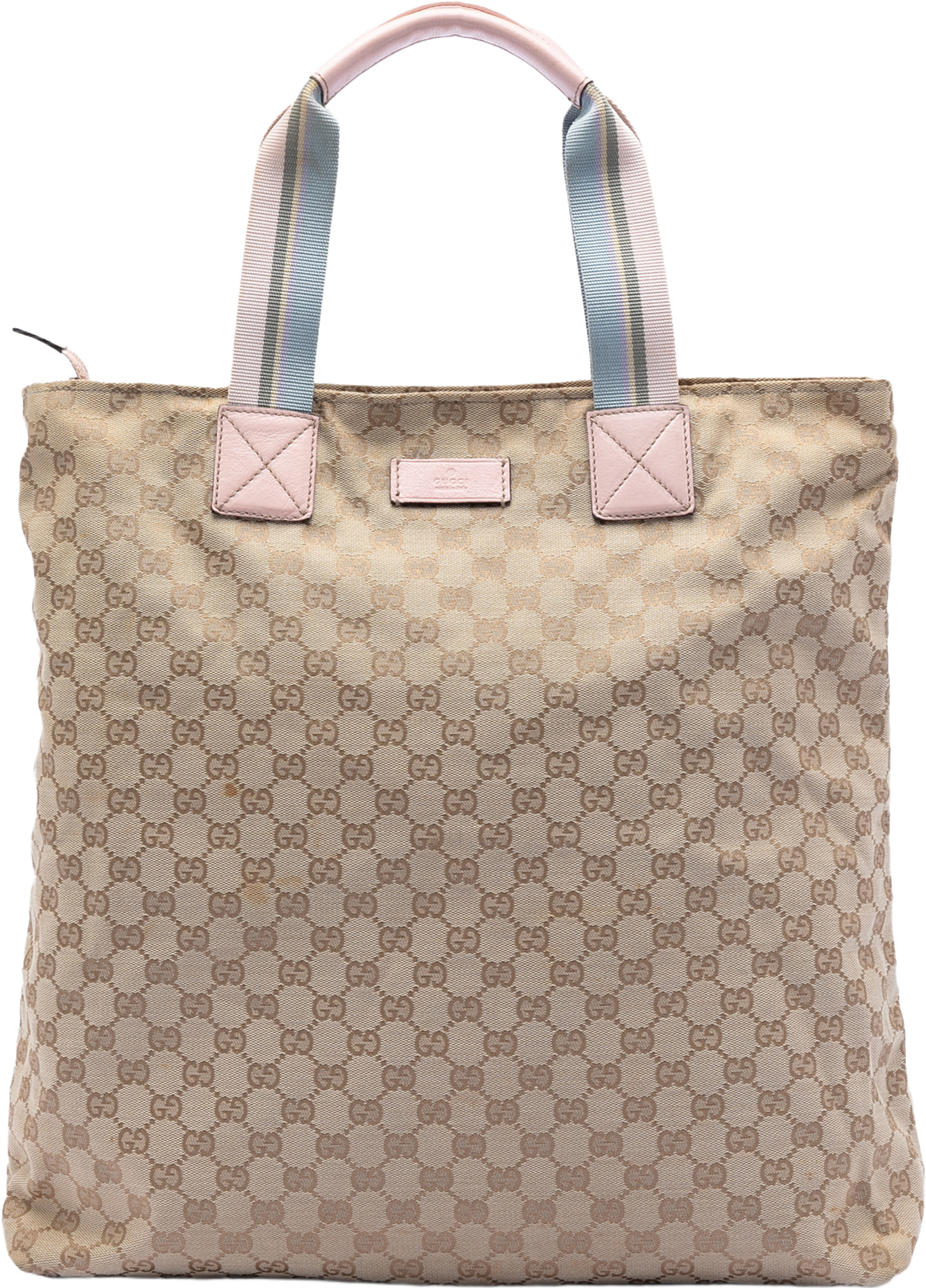 Gucci Gg Canvas Web Tote, från Luxclusif, i färgen beige. Klicka för att öppna bilden i stort format