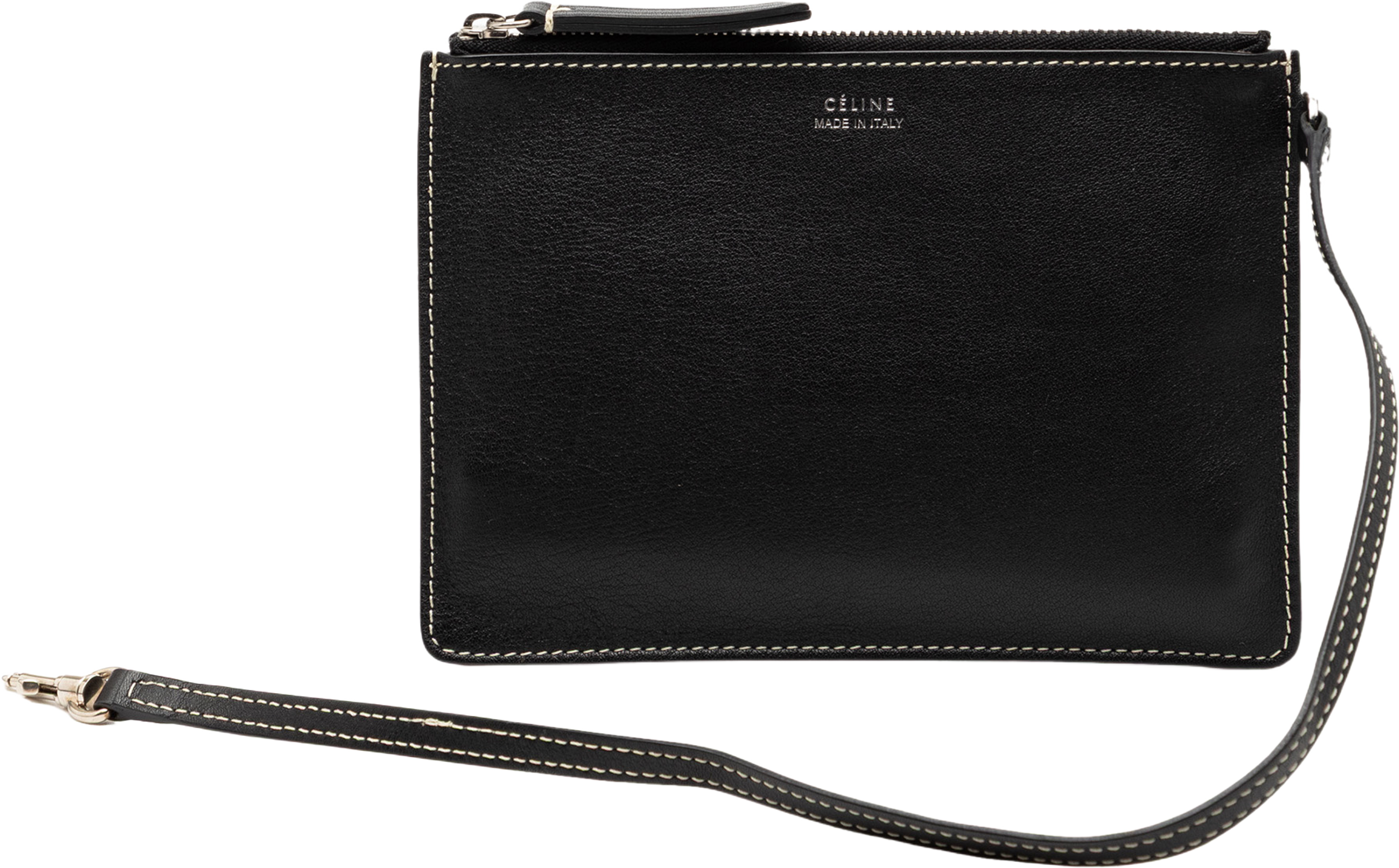 Celine Leather Clutch, från Luxclusif, i färgen black. Klicka för att öppna bilden i stort format