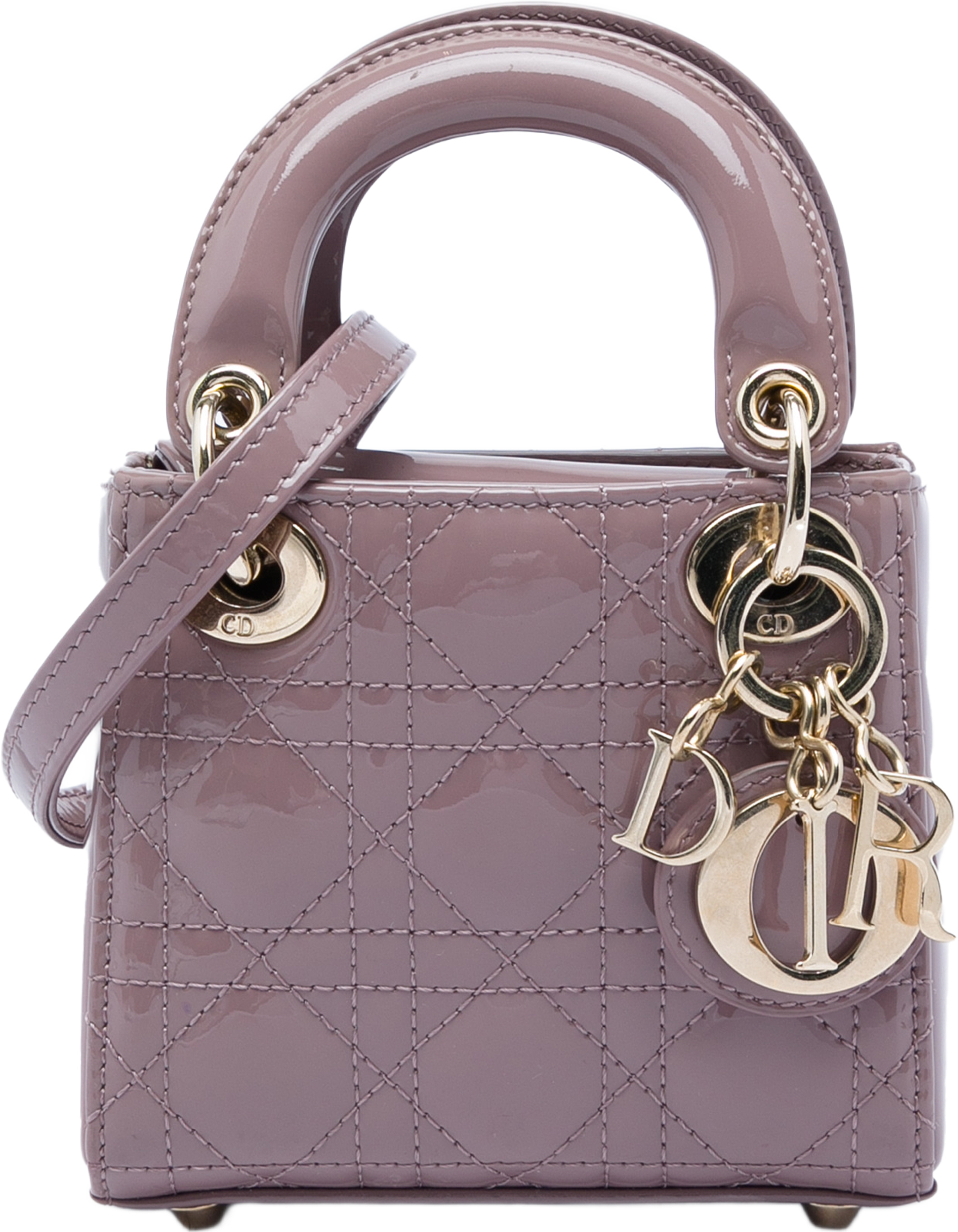 Dior Micro Patent Cannage Lady Dior, från Luxclusif, i färgen rosa. Klicka för att öppna bilden i stort format