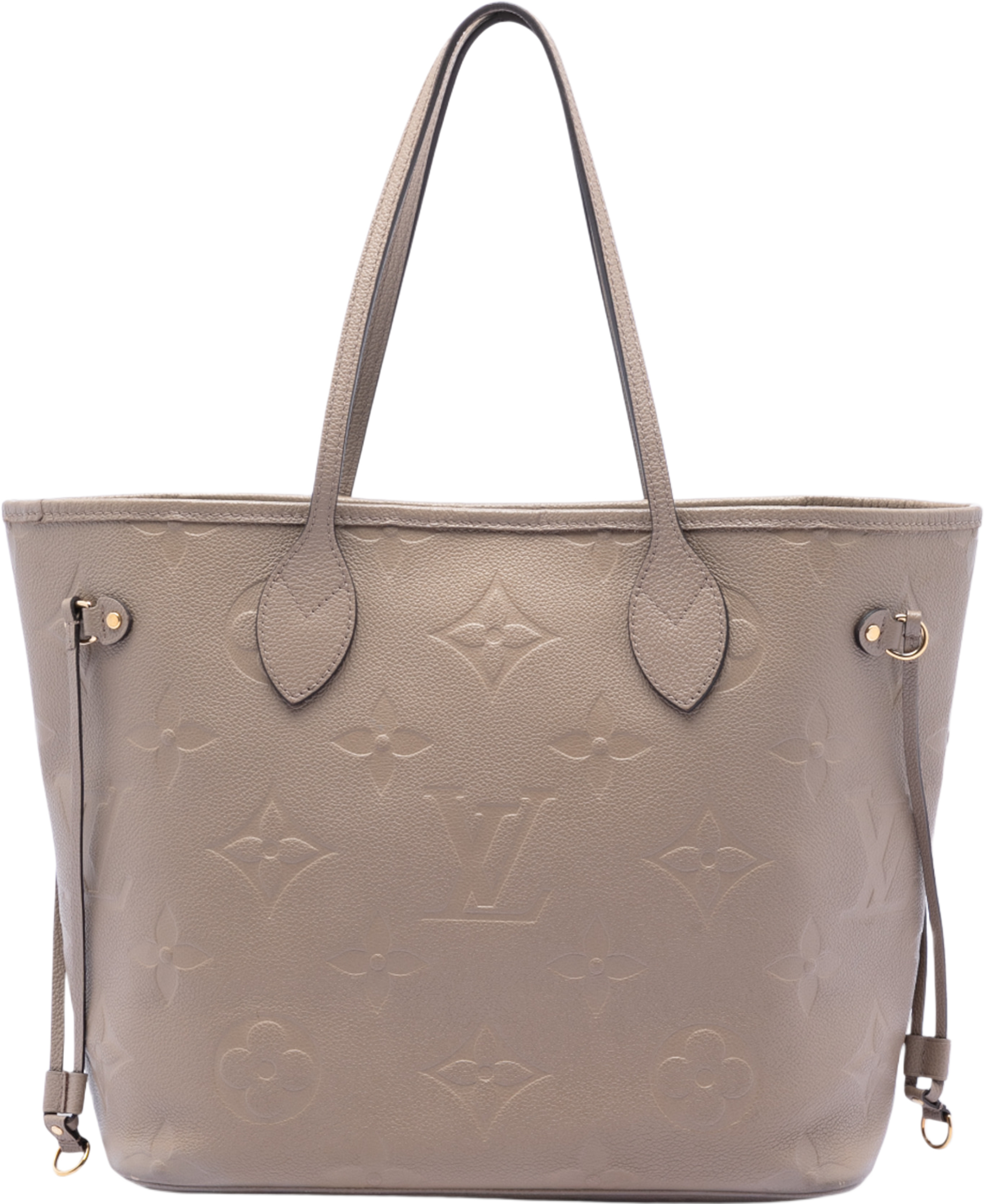 Louis Vuitton Monogram Giant Empreinte Neverfull Mm, från Luxclusif, i färgen beige. Klicka för att öppna bilden i stort format