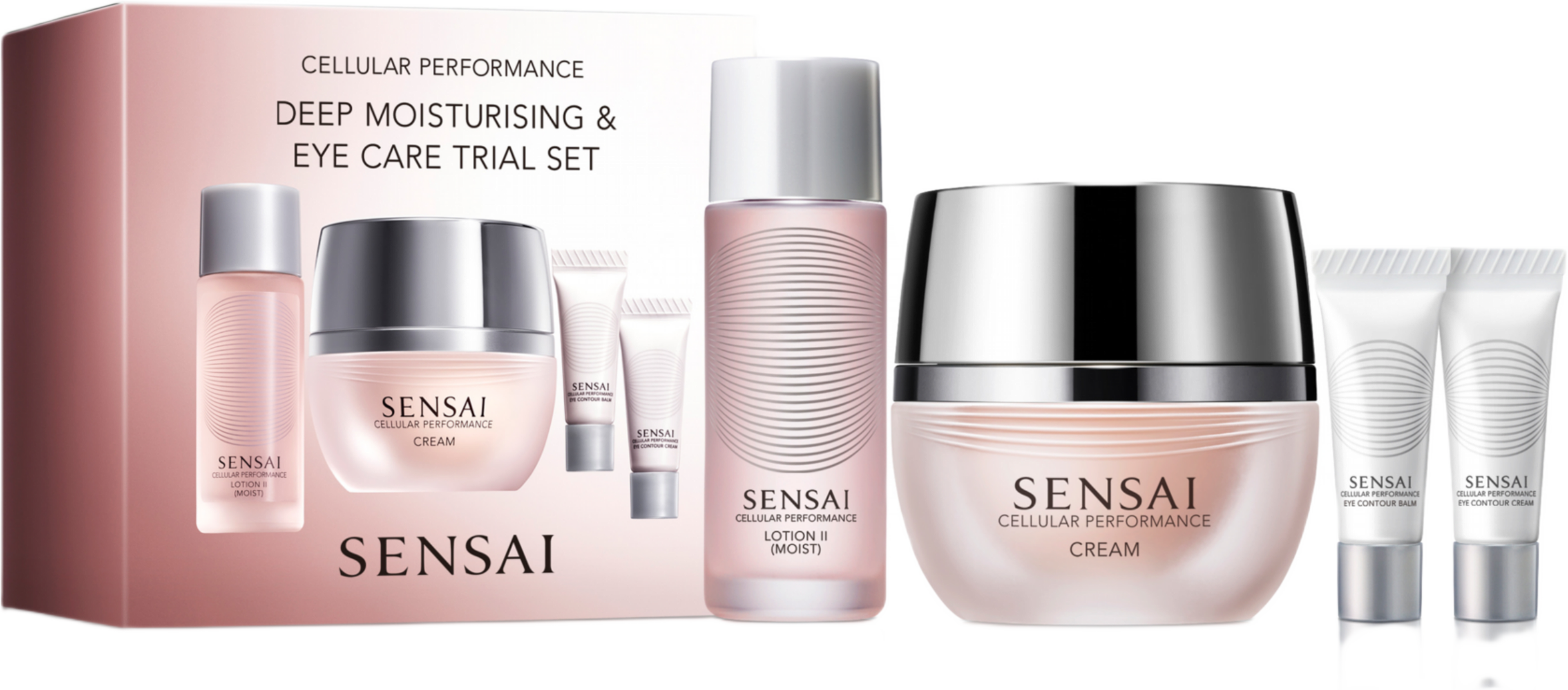 Cellular Performance Deep Moisturising & Eye Care Trial Set, från Sensai. Klicka för att öppna bilden i stort format
