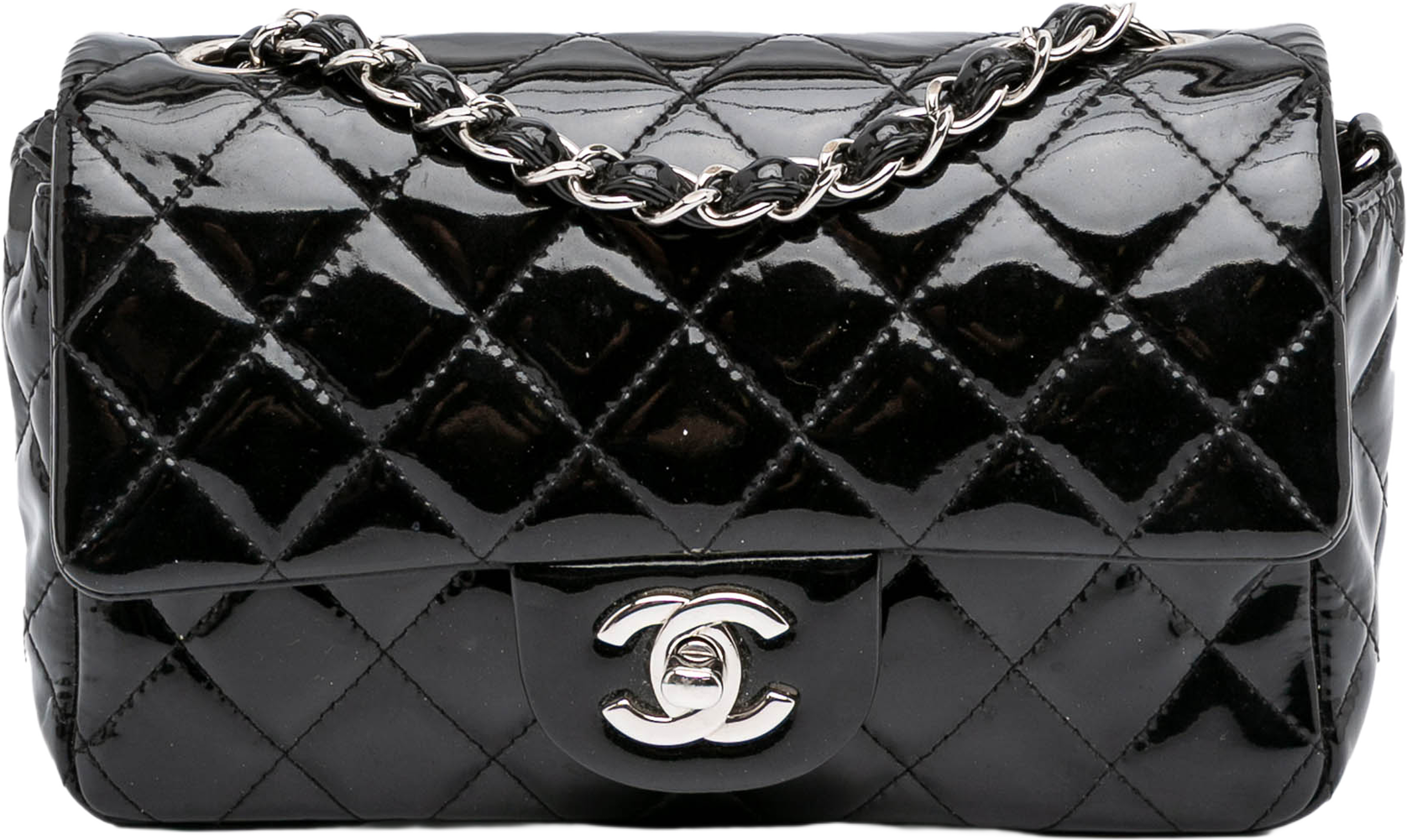 Chanel Mini Rectangular Classic Patent Single Flap