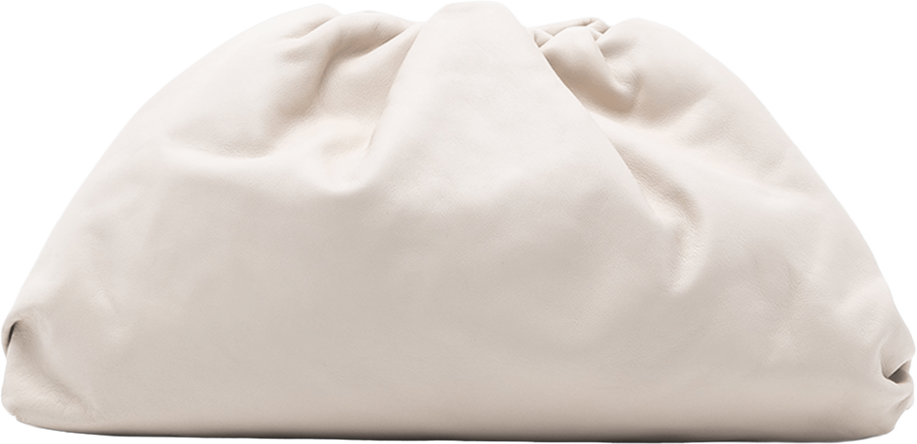 Bottega Veneta Lambskin The Pouch, från Luxclusif, i färgen off white. Klicka för att öppna bilden i stort format