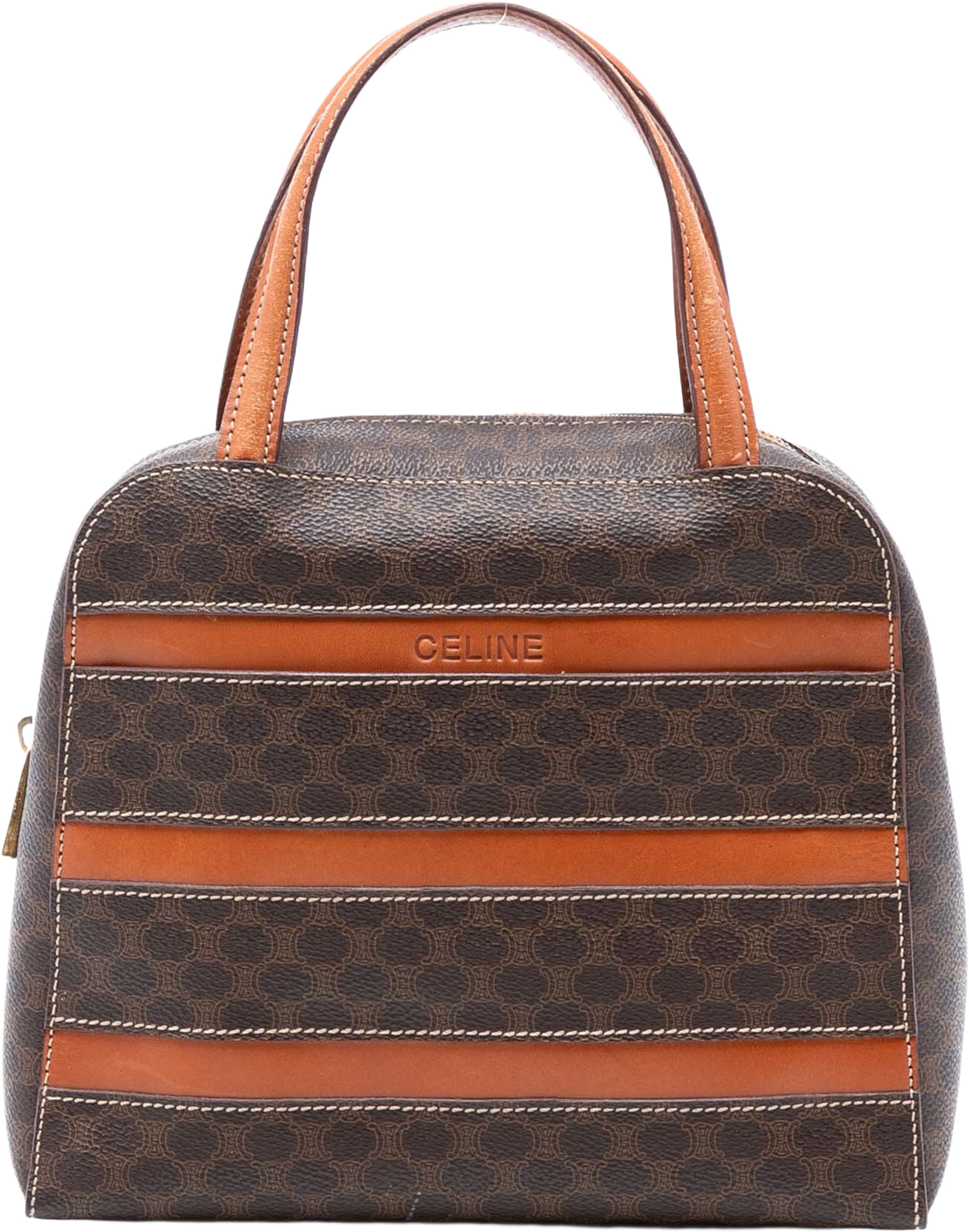 Celine Macadam Coated Canvas Handbag, från Luxclusif, i färgen brown. Klicka för att öppna bilden i stort format