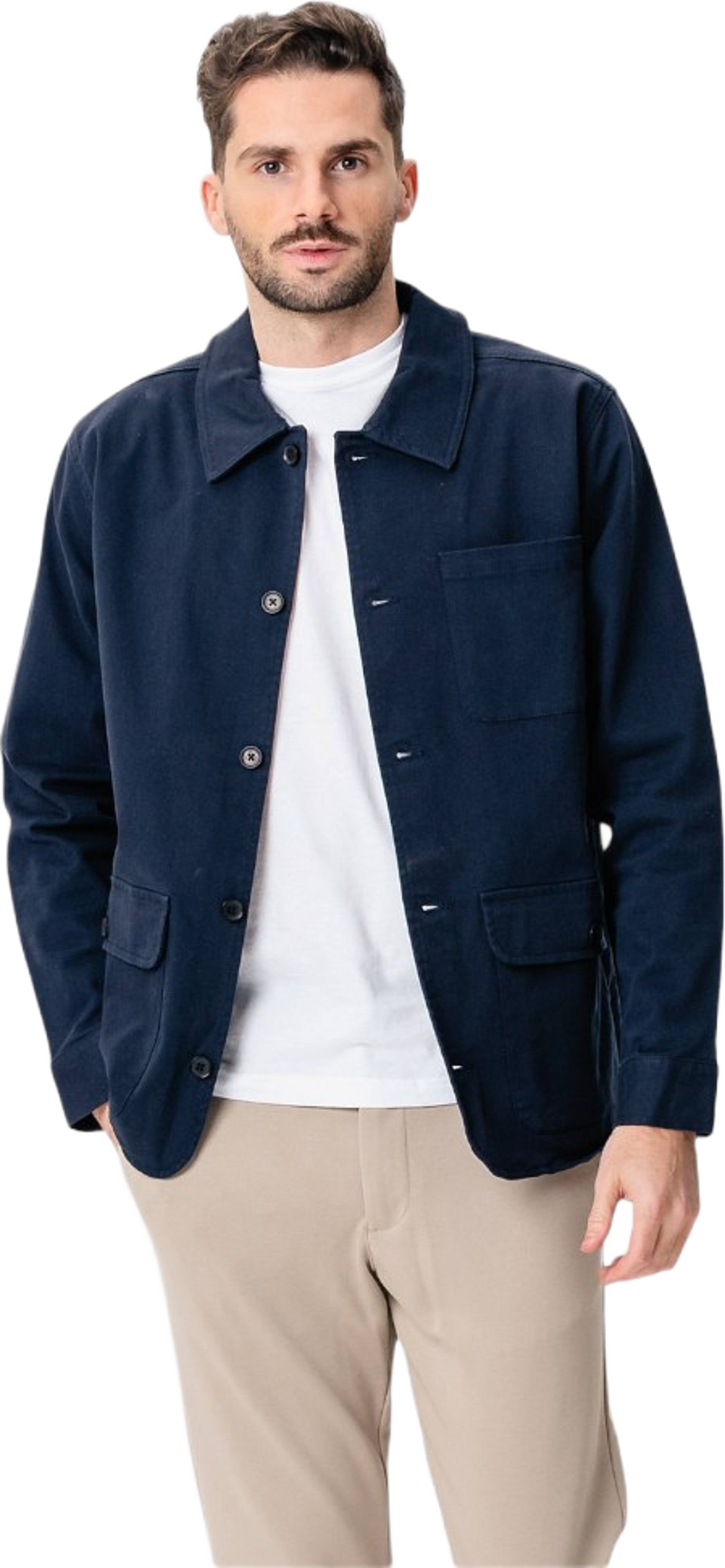 Twill Shirt Jacka, från TeeShoppen, i färgen marin. Klicka för att öppna bilden i stort format