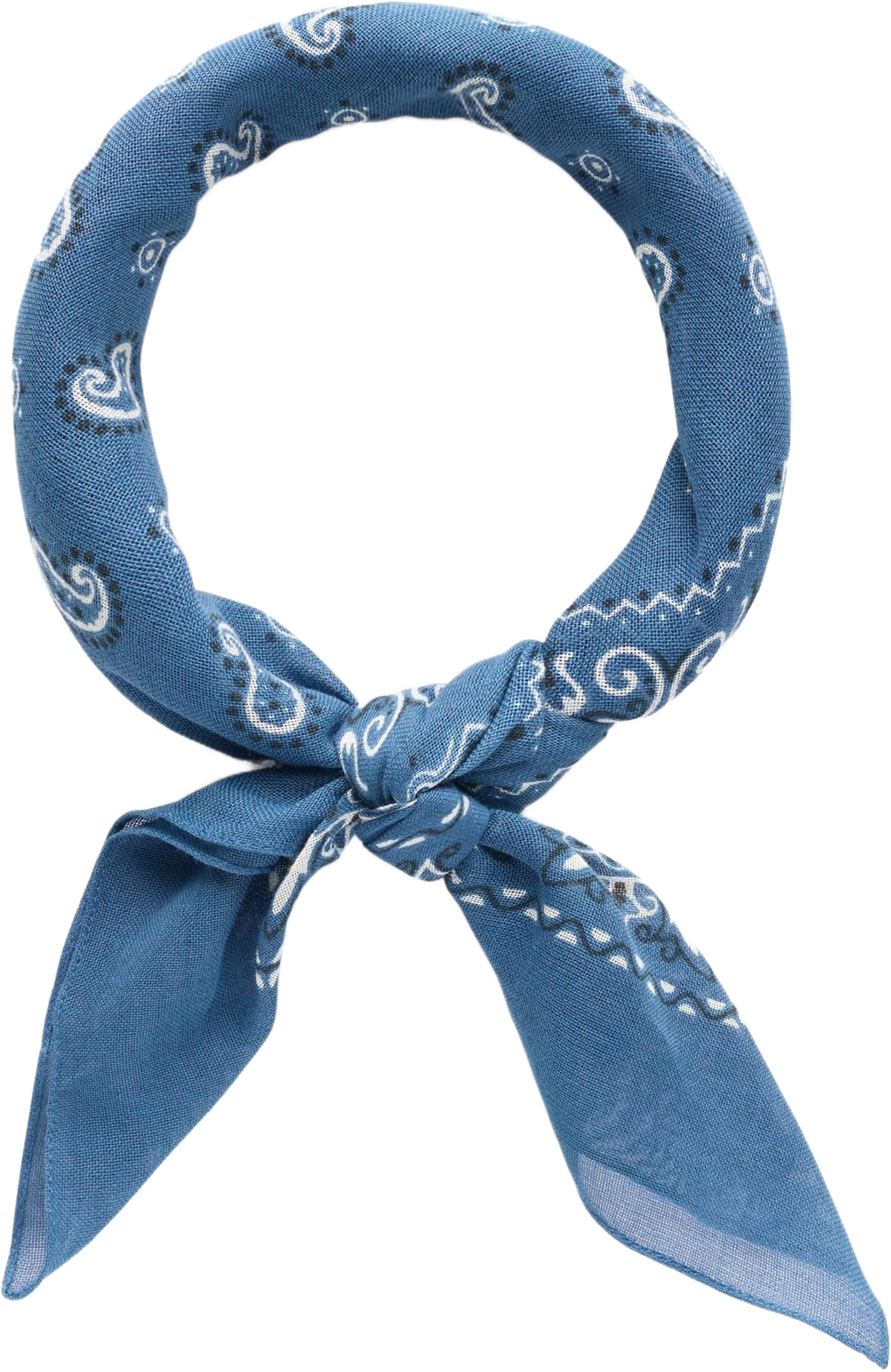 Paisley Printed Cotton Bandana, från John Henric, i färgen blue. Klicka för att öppna bilden i stort format