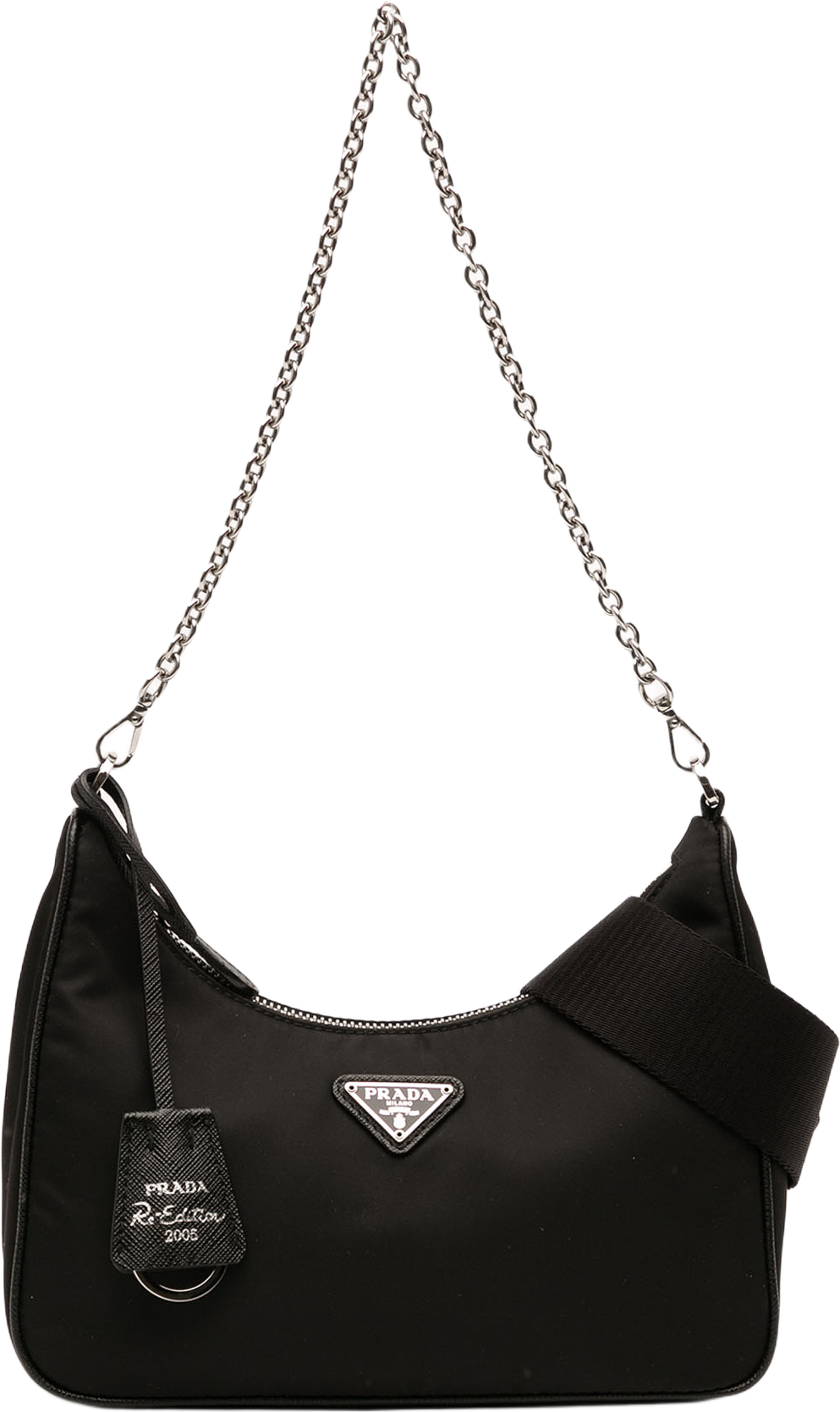 Prada Re Nylon Re Edition 2005 Satchel, från Luxclusif, i färgen black. Klicka för att öppna bilden i stort format