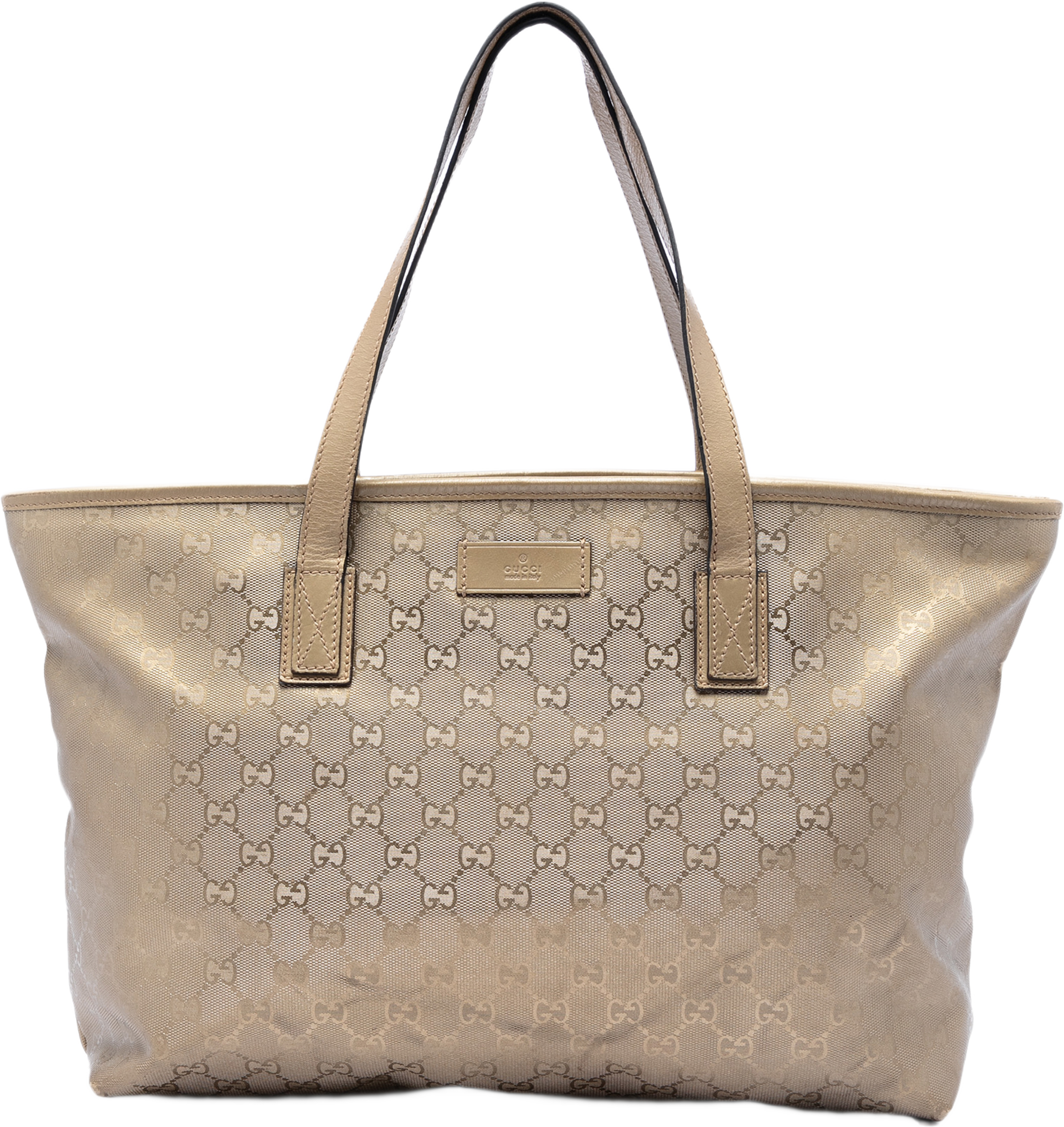 Gucci Medium Gg Imprime Tote, från Luxclusif, i färgen guld. Klicka för att öppna bilden i stort format