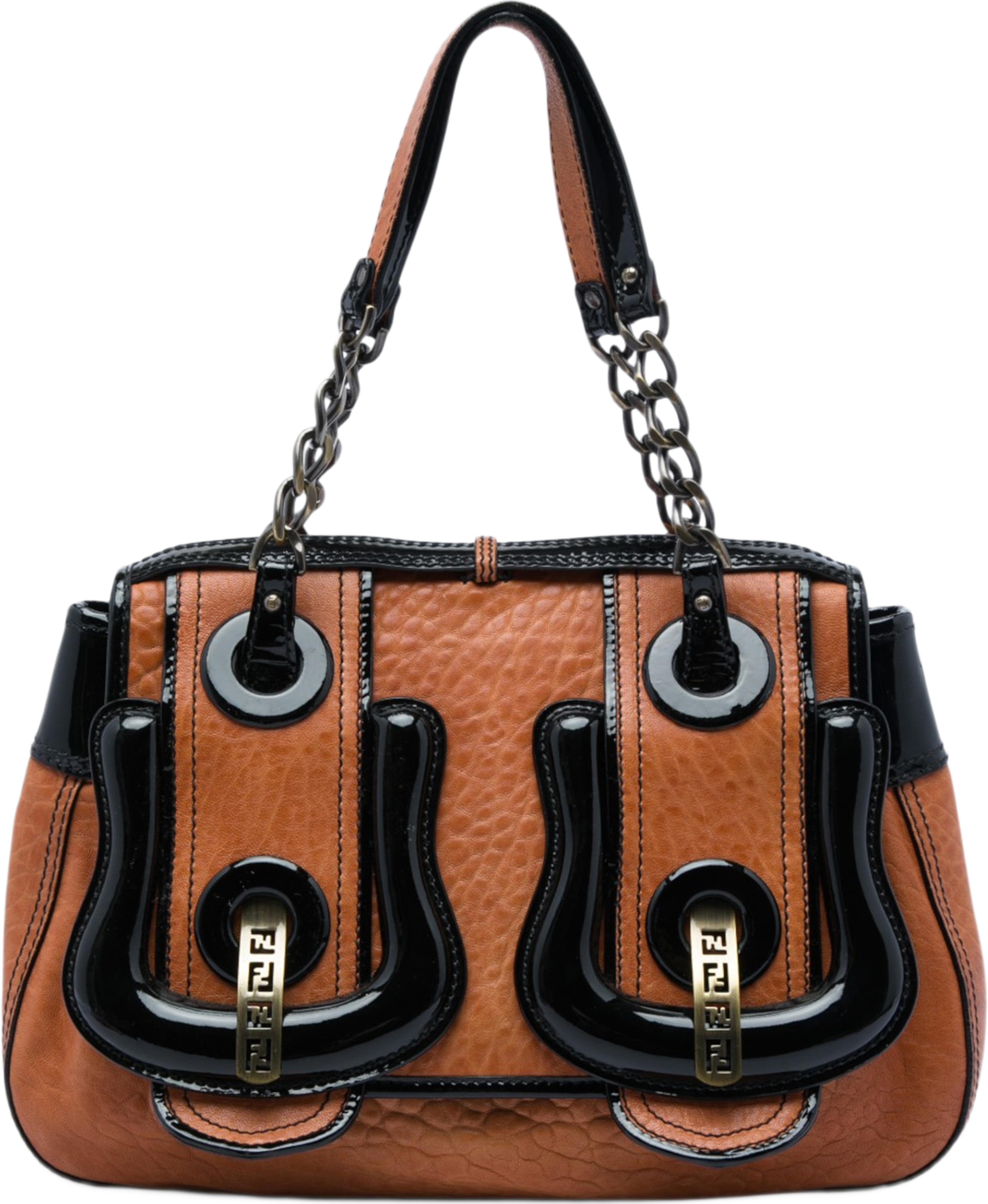 Fendi Medium Leather B Bag Top Handle Bag, från Luxclusif, i färgen svart. Klicka för att öppna bilden i stort format