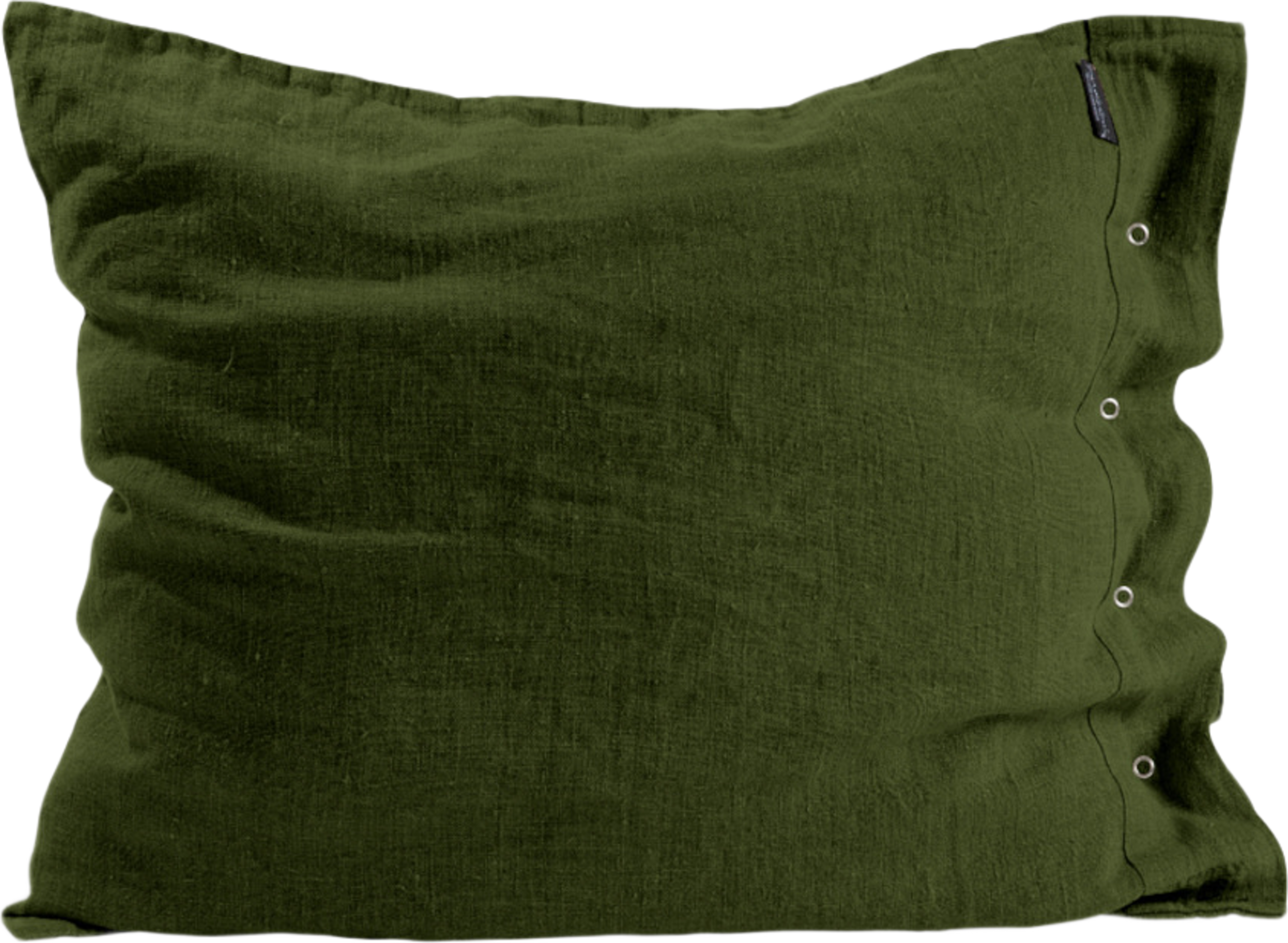Örngott Lovely i tvättat Lin, från Lovely Linen, i färgen jeep green. Klicka för att öppna bilden i stort format