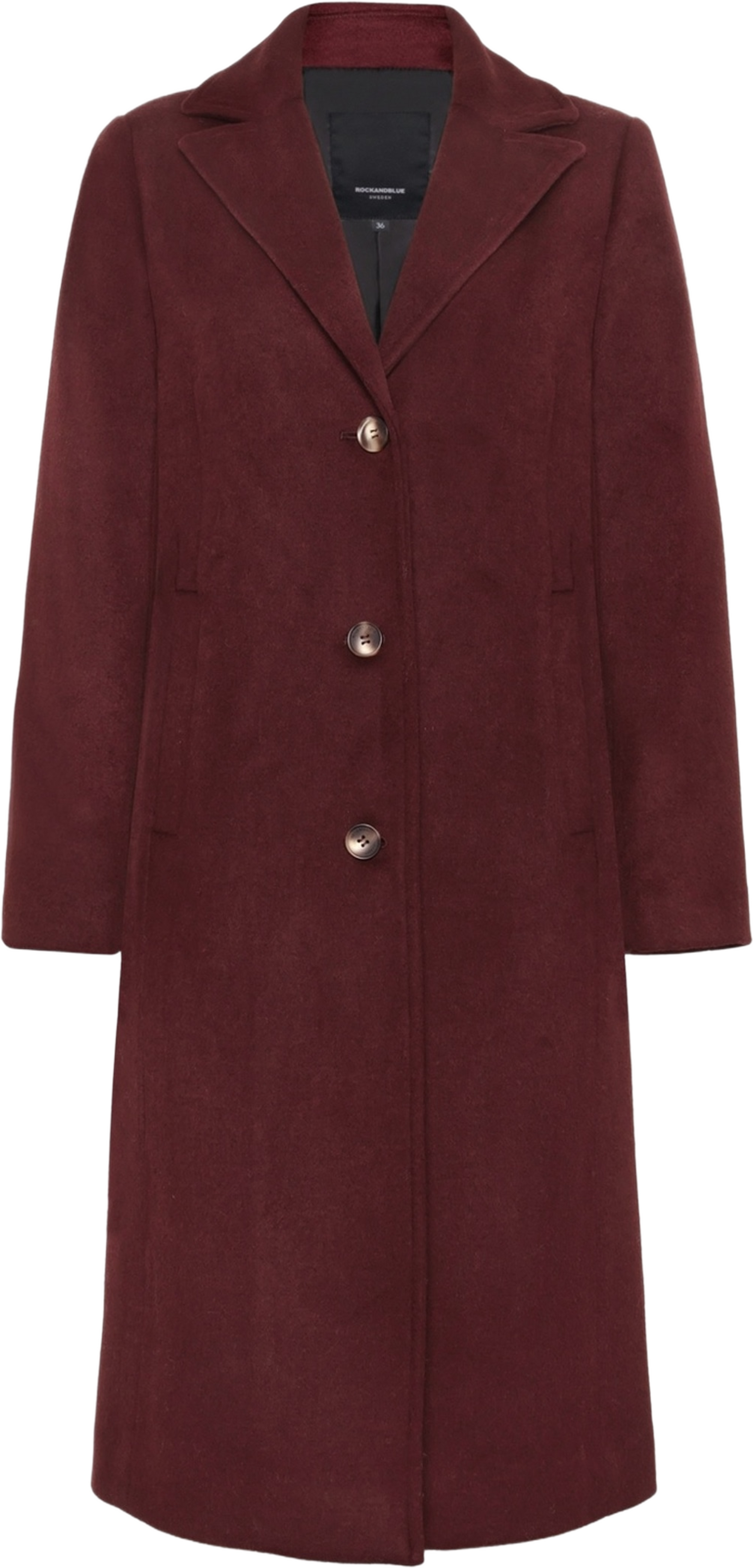 Delta Coat, från ROCKANDBLUE, i färgen burgundy. Klicka för att öppna bilden i stort format