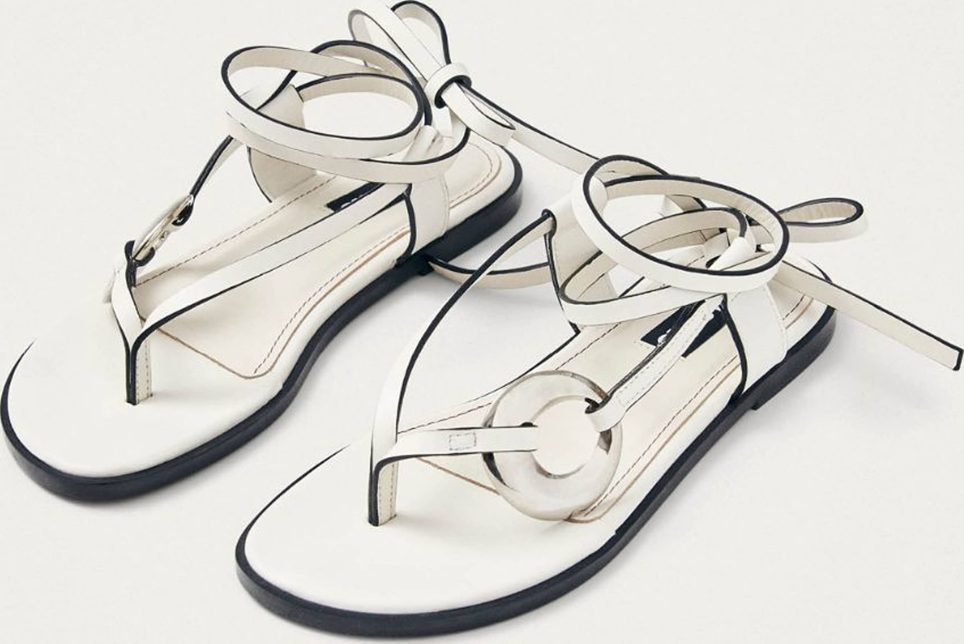 Morosia White Leather Sandals