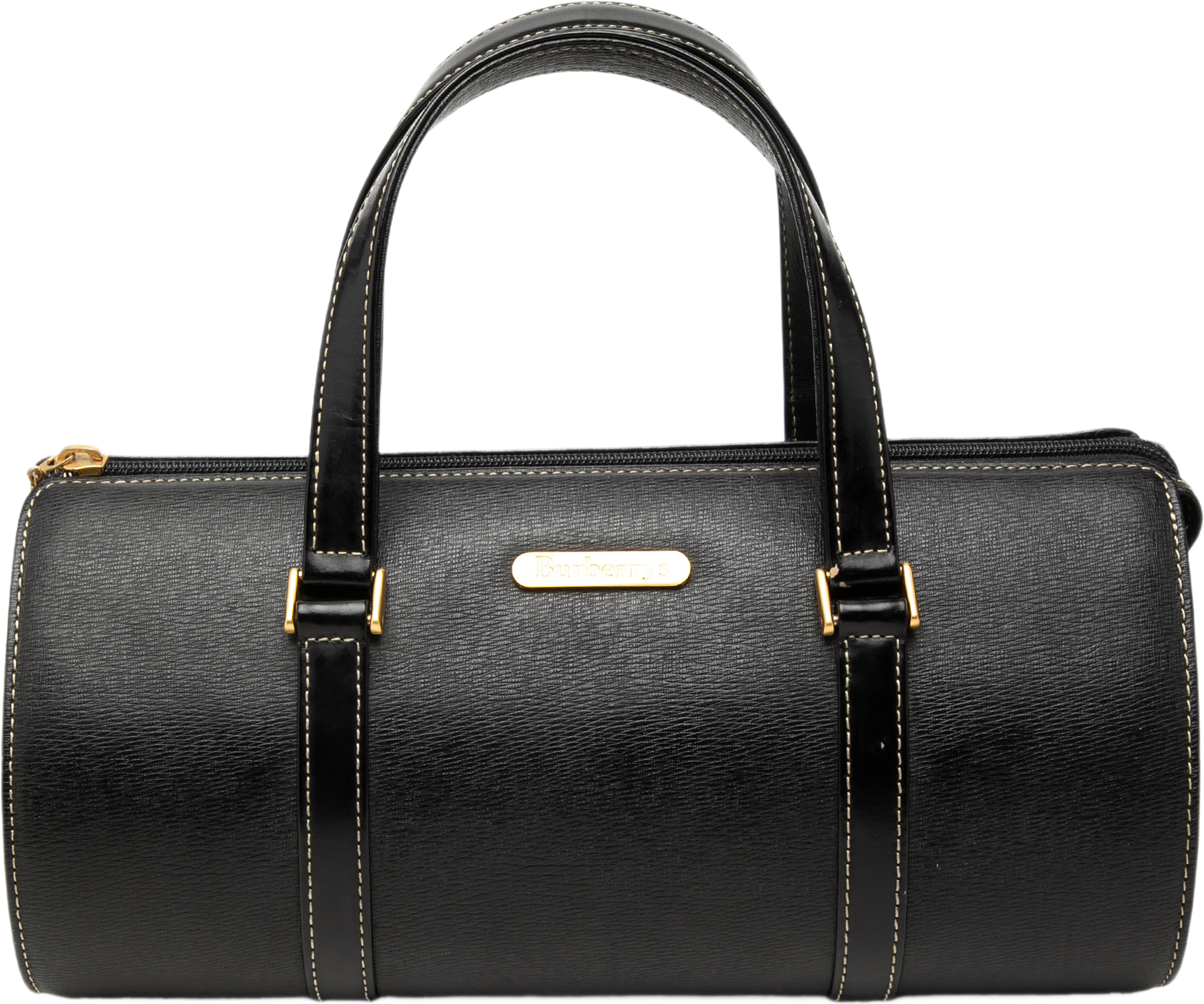 Burberry Leather Handbag, från Luxclusif, i färgen svart. Klicka för att öppna bilden i stort format