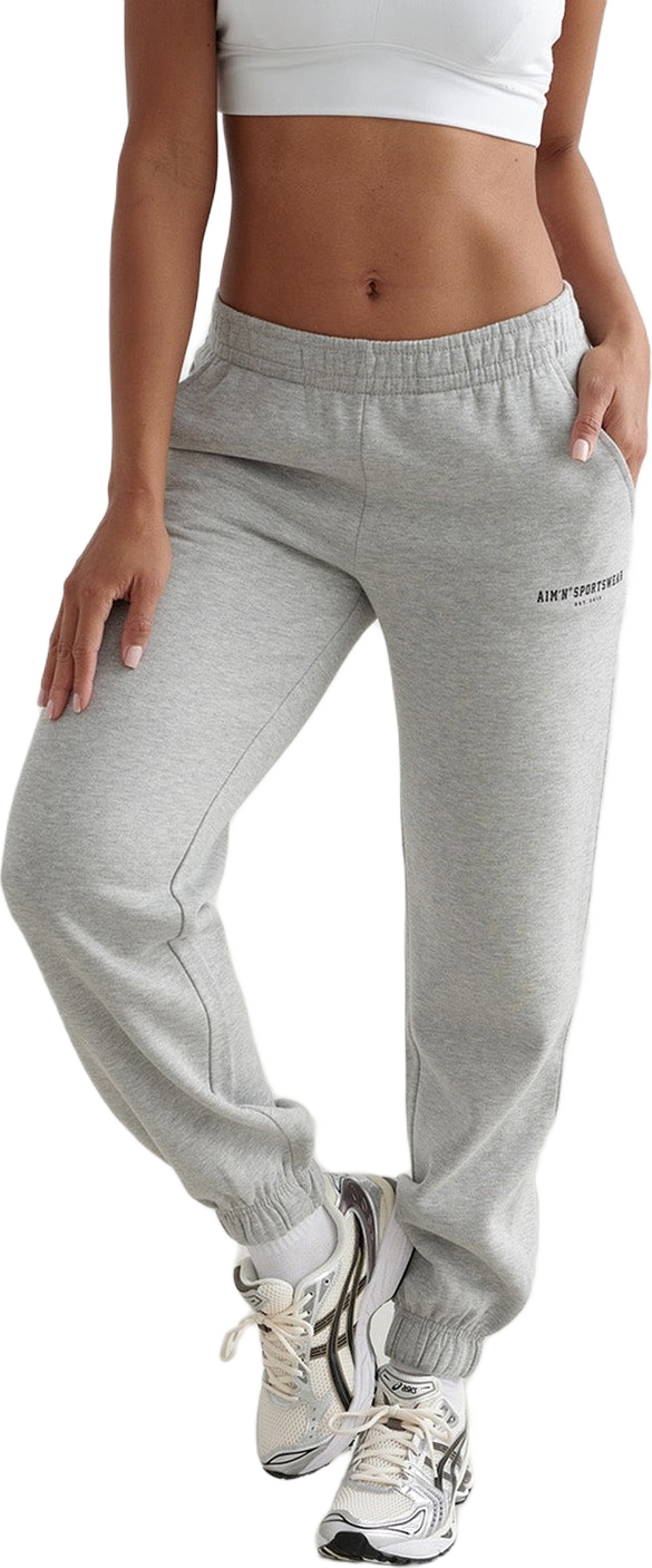 Grey Melange Varsity Classic Sweatpants