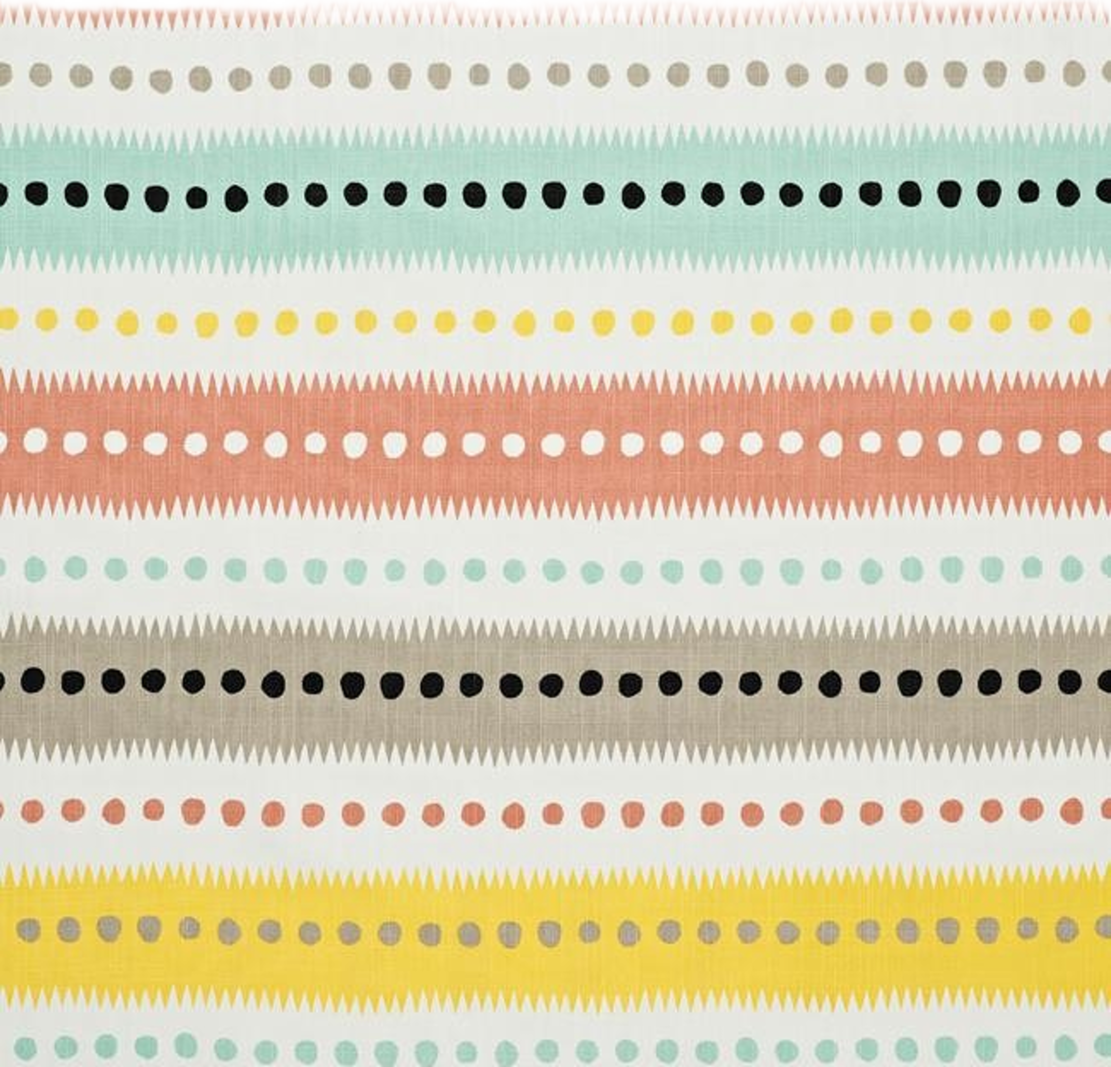 Tyg på löpmeter - Stripe Dot, vit/multi