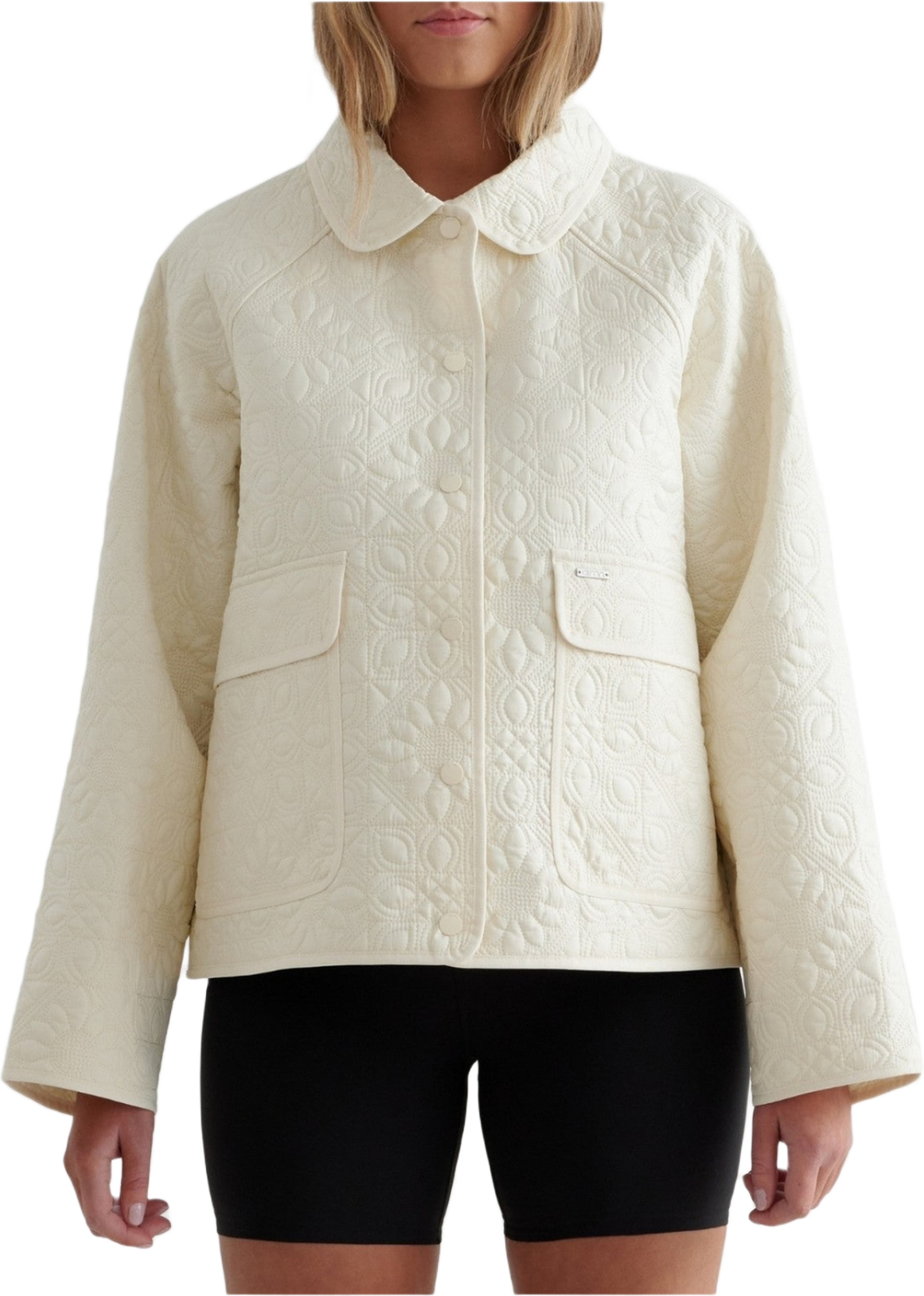 Almond White Patchwork Femme Jacket