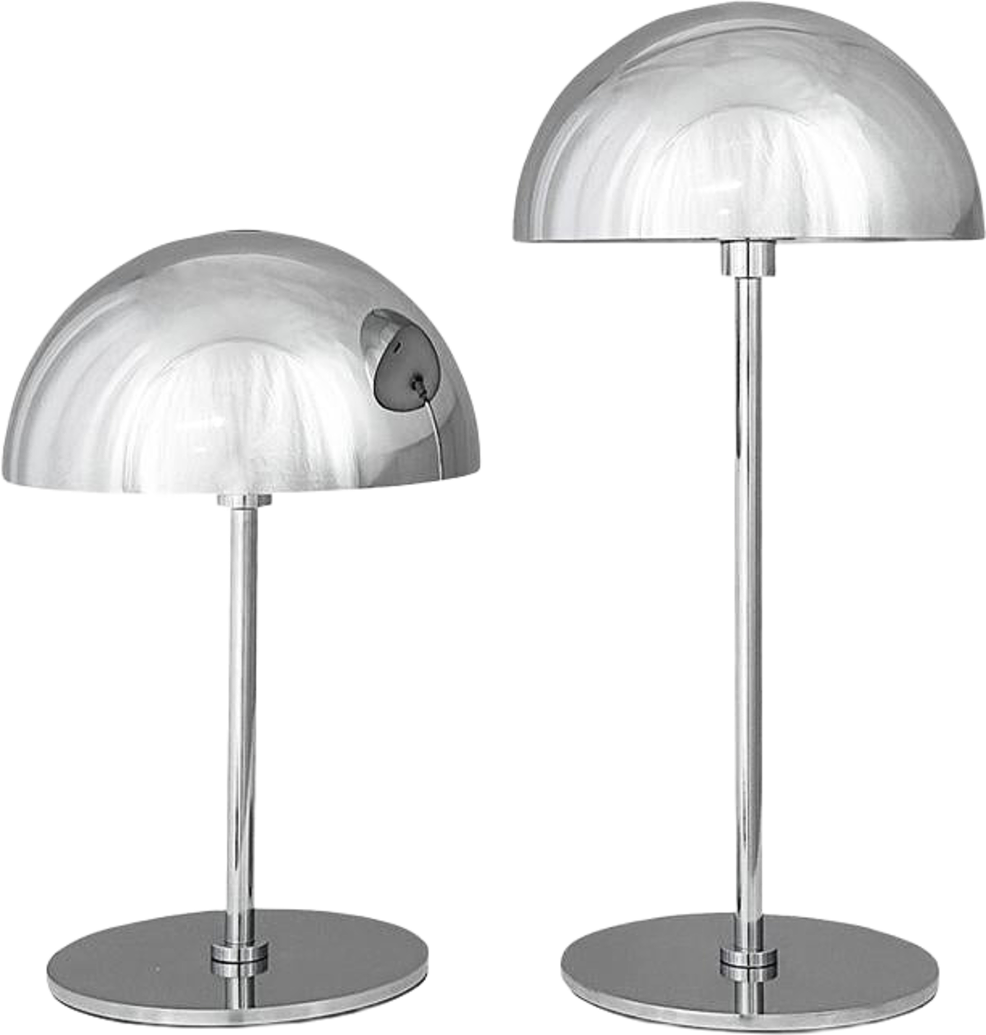 Along Table Lamp, från Dyberg Larsen, i färgen chrome. Klicka för att öppna bilden i stort format