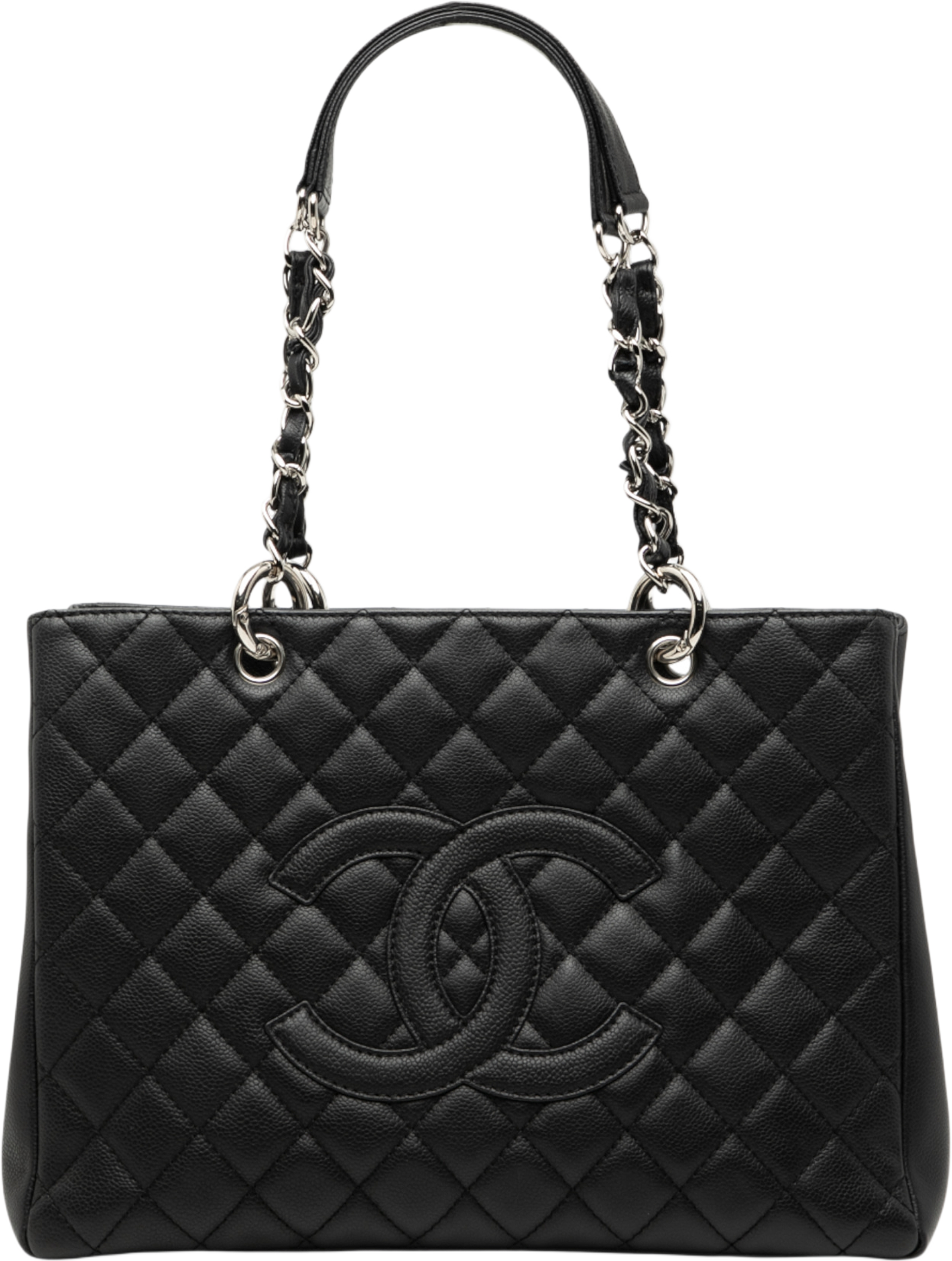 Chanel Caviar Grand Shopping Tote, från Luxclusif, i färgen black. Klicka för att öppna bilden i stort format